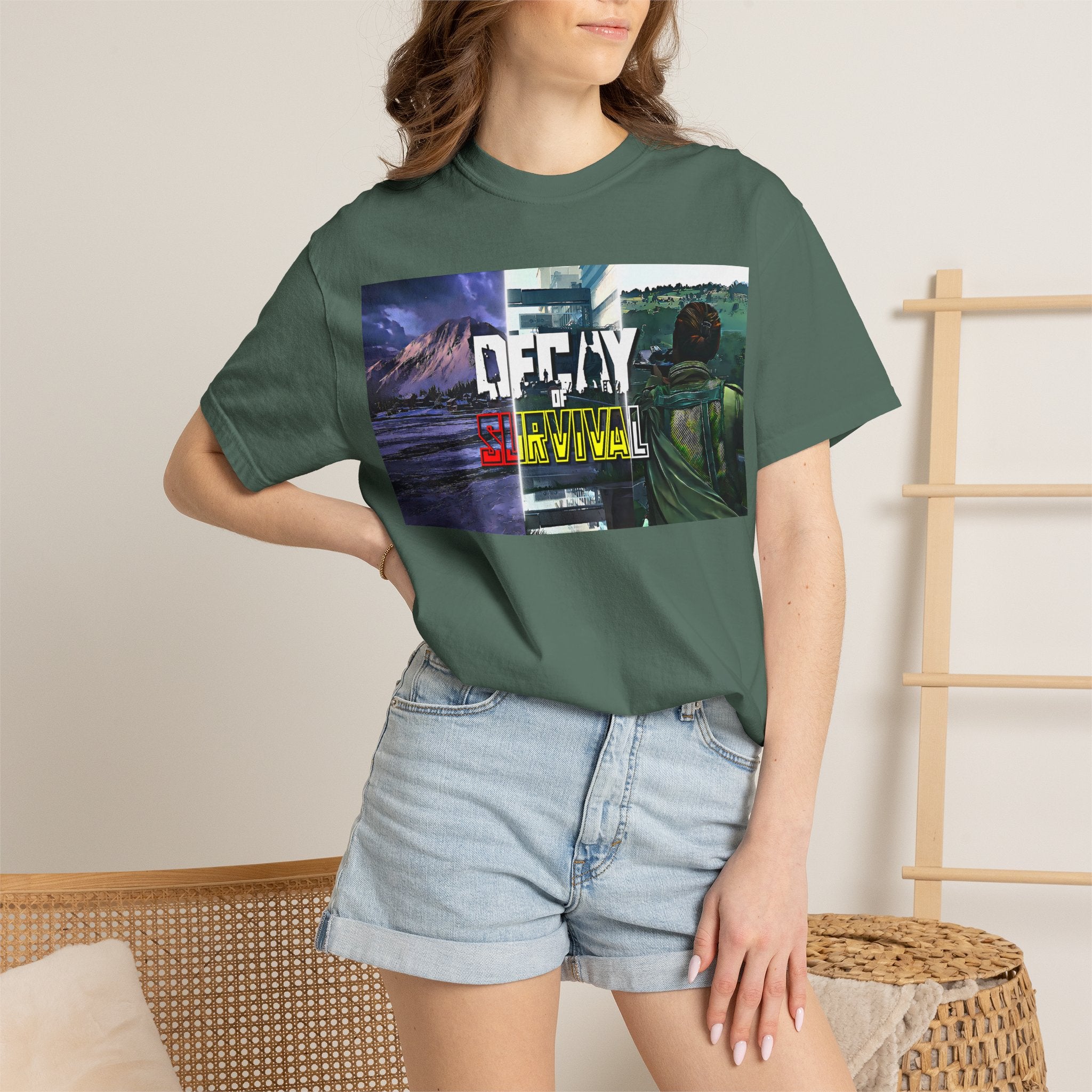 Decay Of Survival Retro Graphic T-Shirt — "OFFDAY Survival" Gamer Adventure Tee