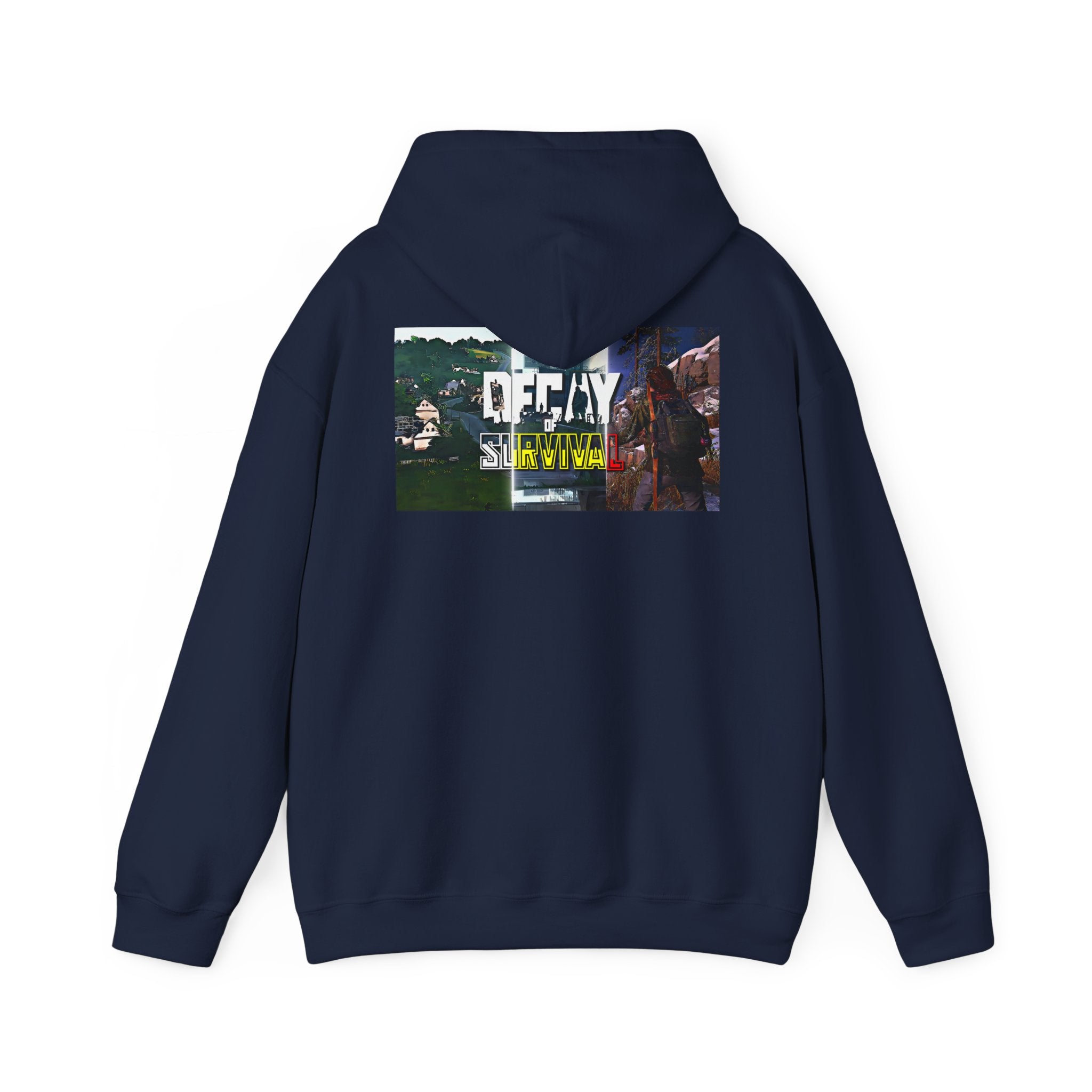 Survivor Graphic Hoodie — 'Decay' Urban Photo-Print Back Crewneck
