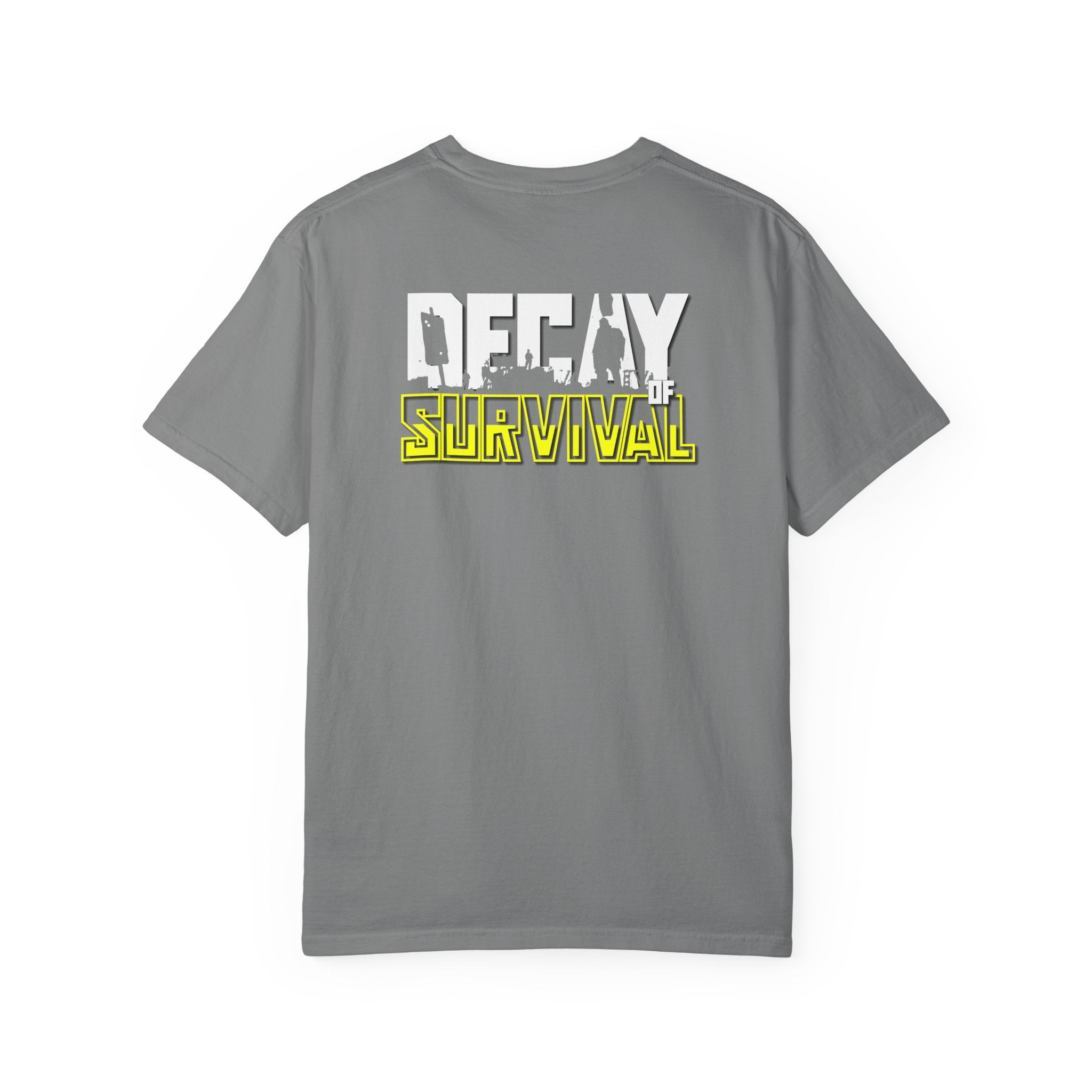 Decay Of Survival Faction Tee — 'ABN' Logo Front & 'Decay of Survival - Yellow' Graphic Back