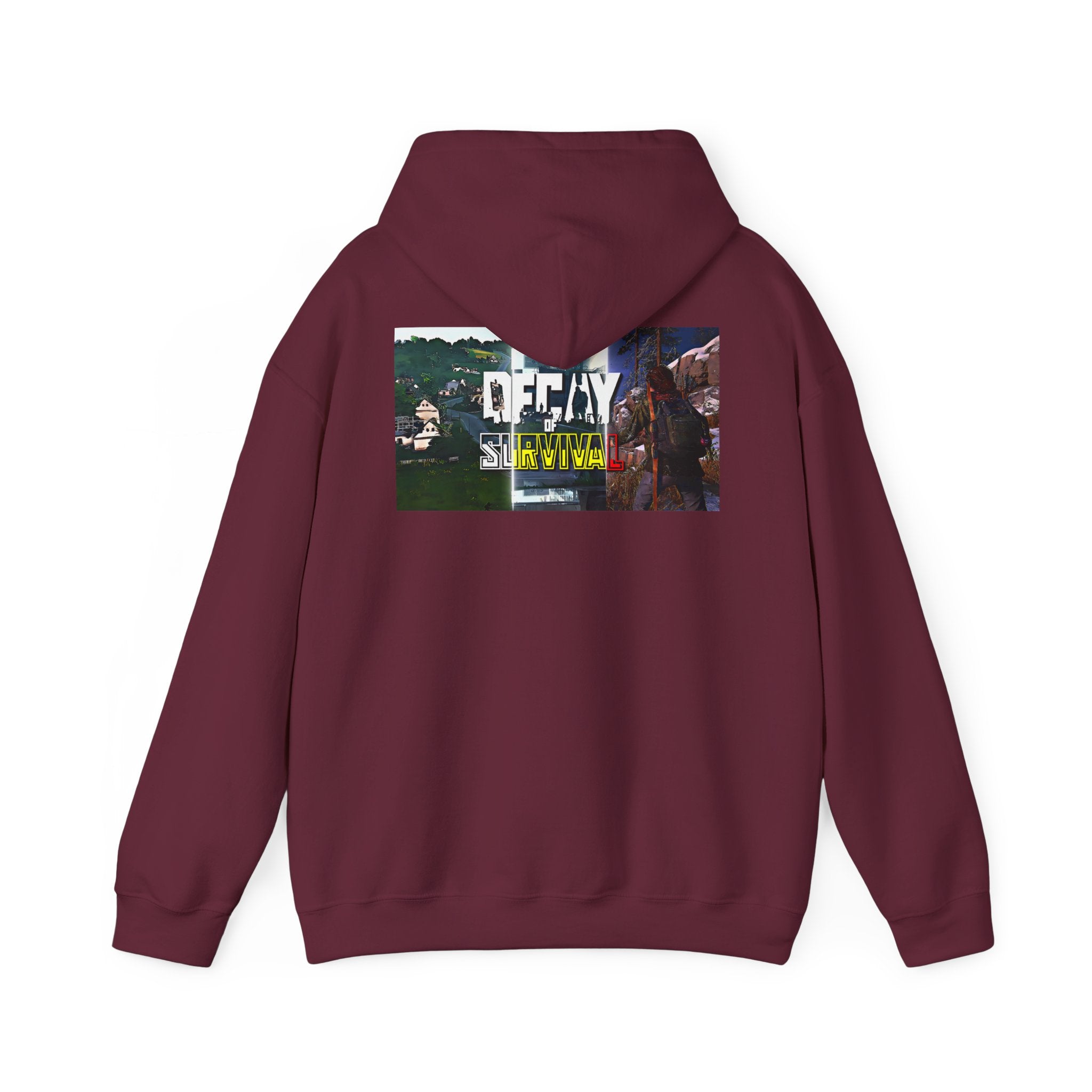 Survivor Graphic Hoodie — 'Decay' Urban Photo-Print Back Crewneck