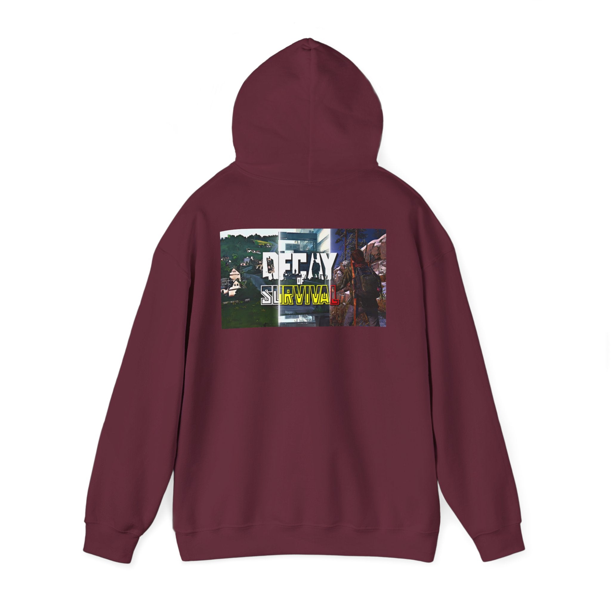 Survivor Graphic Hoodie — 'Decay' Urban Photo-Print Back Crewneck