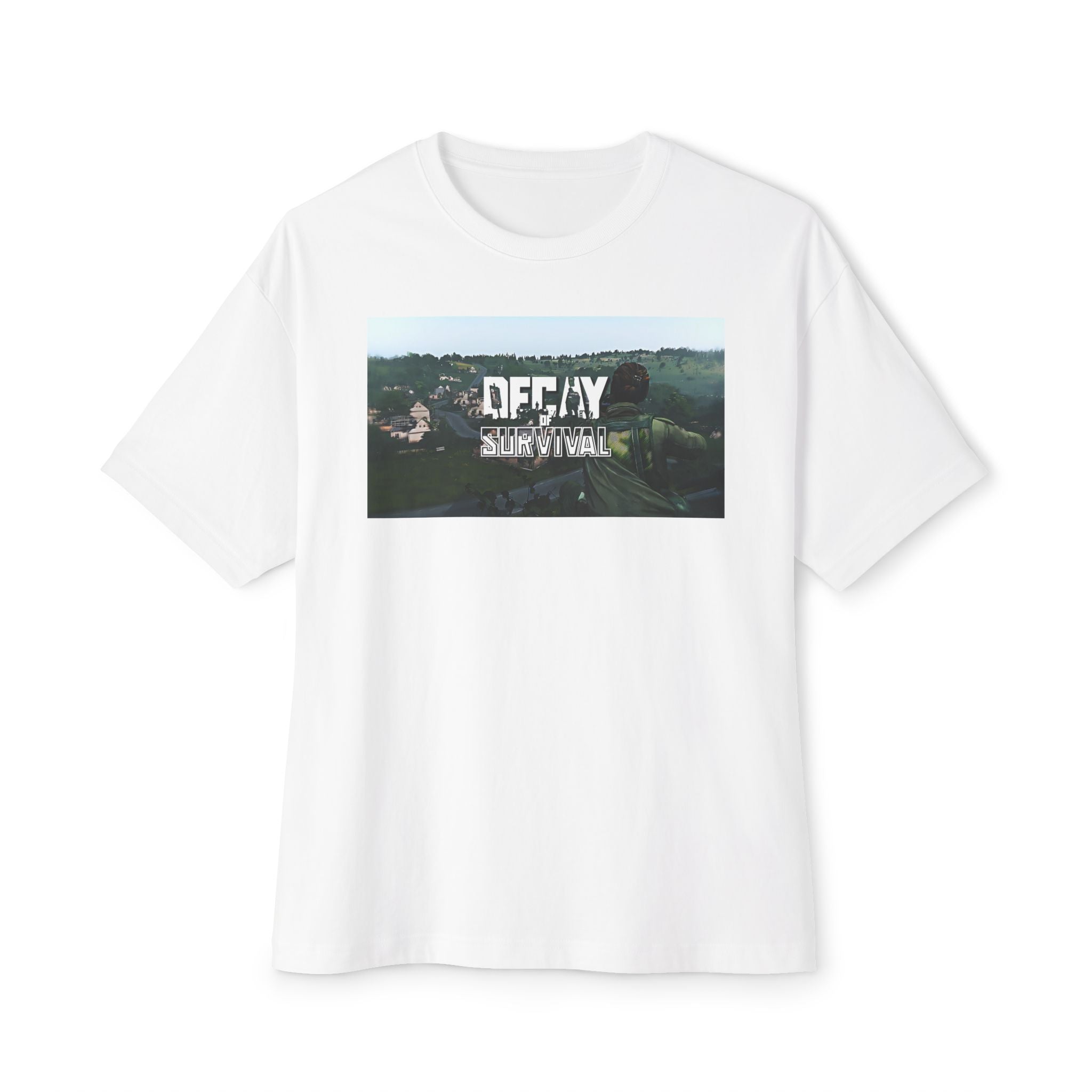 Boxy Tee — 'Decay Survival' Graphic Oversized T‑Shirt