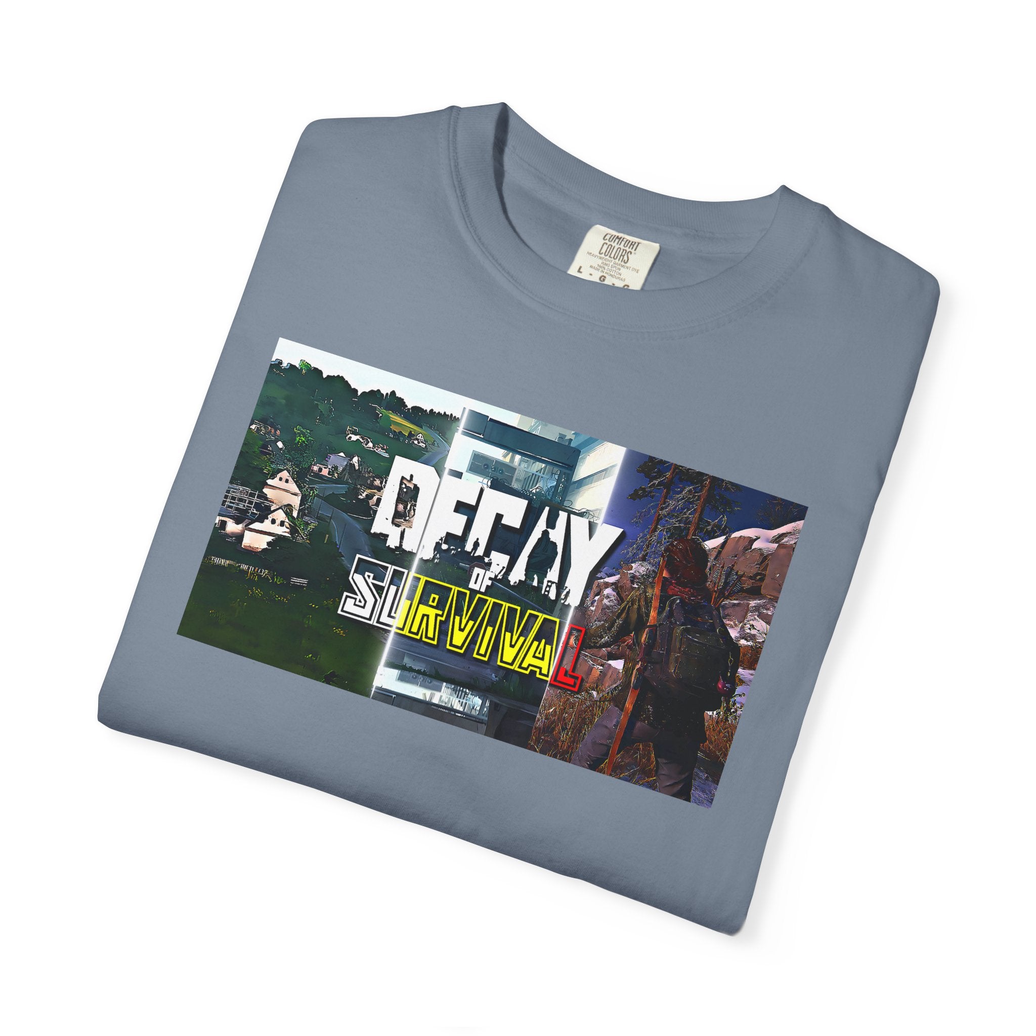 Decay Of Survival Faction Tee — 'Decay of Survival' Logo Front & 'FullMetalMafia' Graphic Logo Back