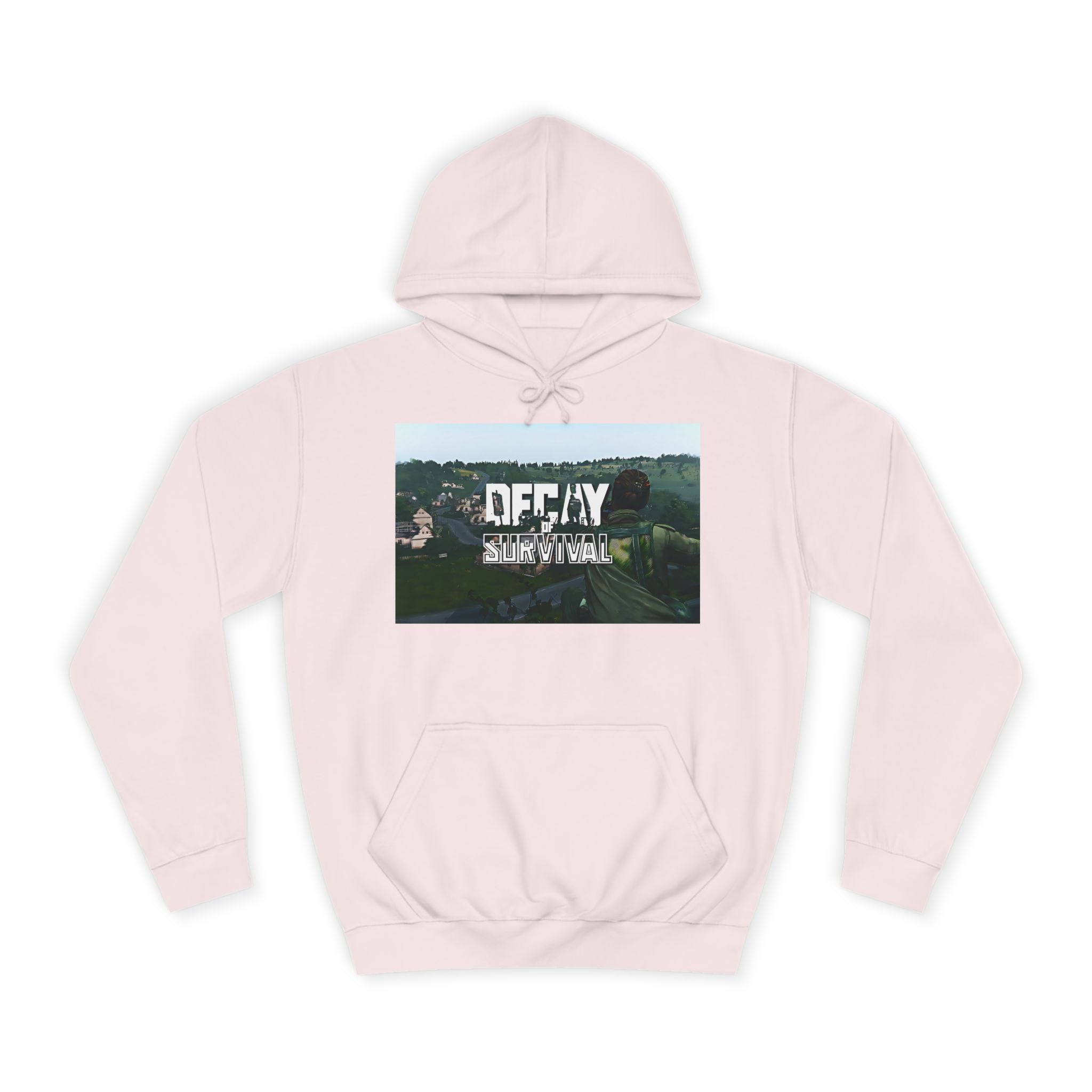 Decay Of Survival Hoodie — Vintage Campus Landscape Graphic