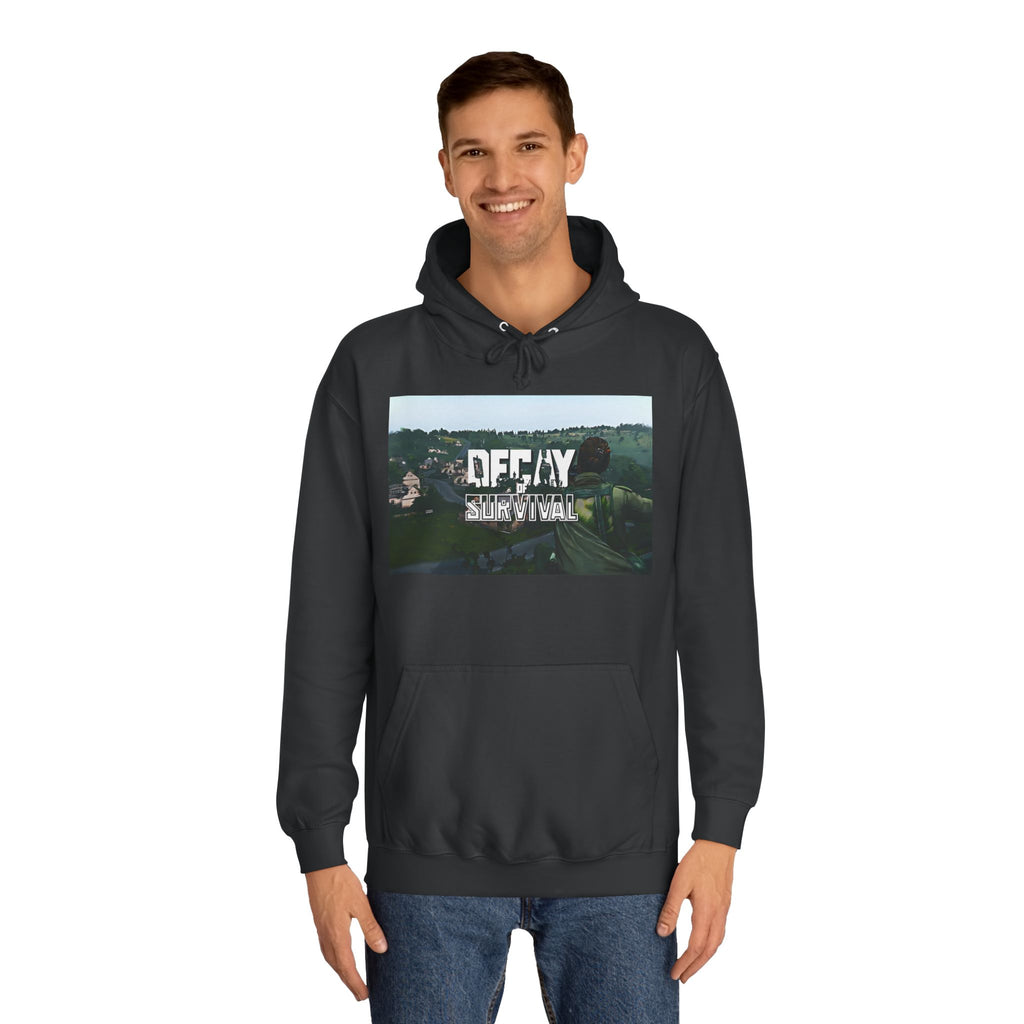 Decay Of Survival Hoodie — Vintage Campus Landscape Graphic