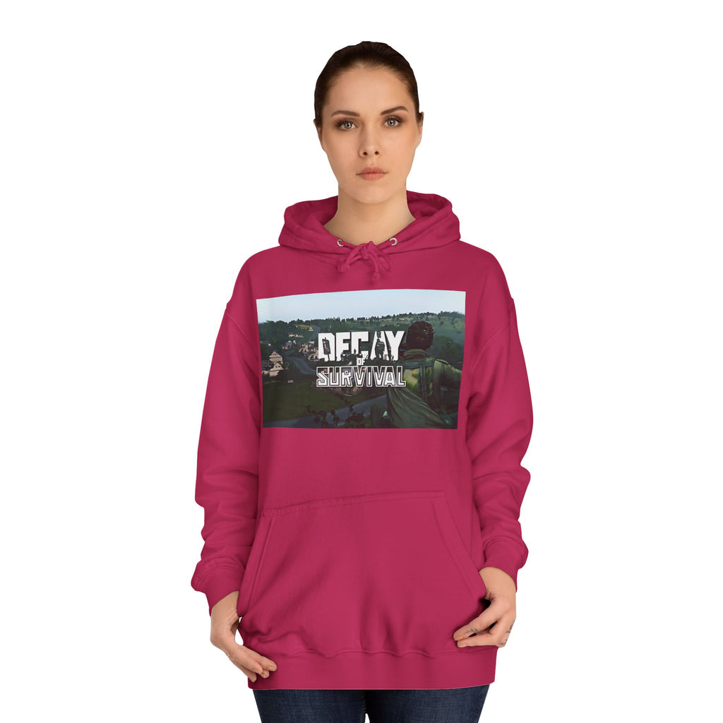 Decay Of Survival Hoodie — Vintage Campus Landscape Graphic