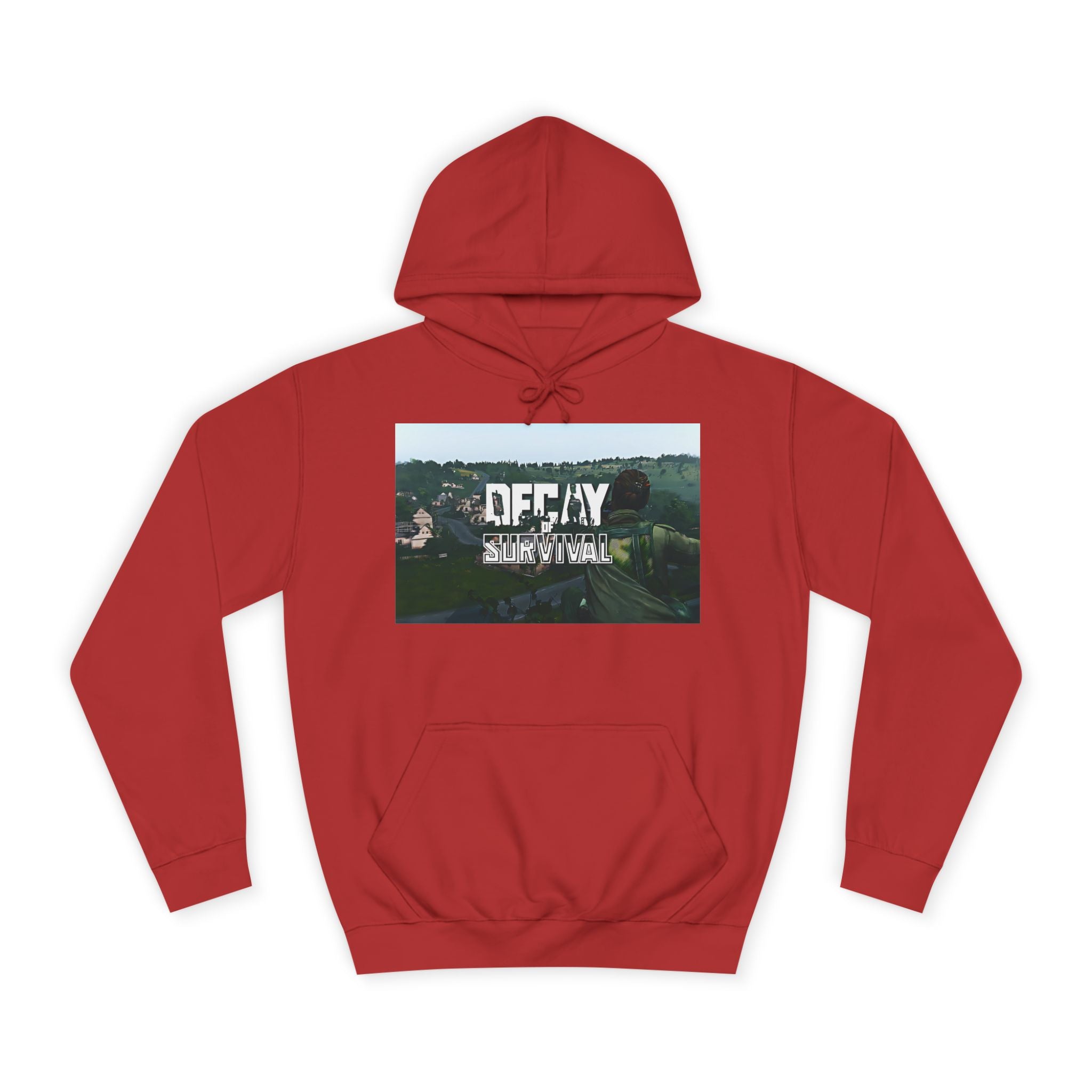 Decay Of Survival Hoodie — Vintage Campus Landscape Graphic