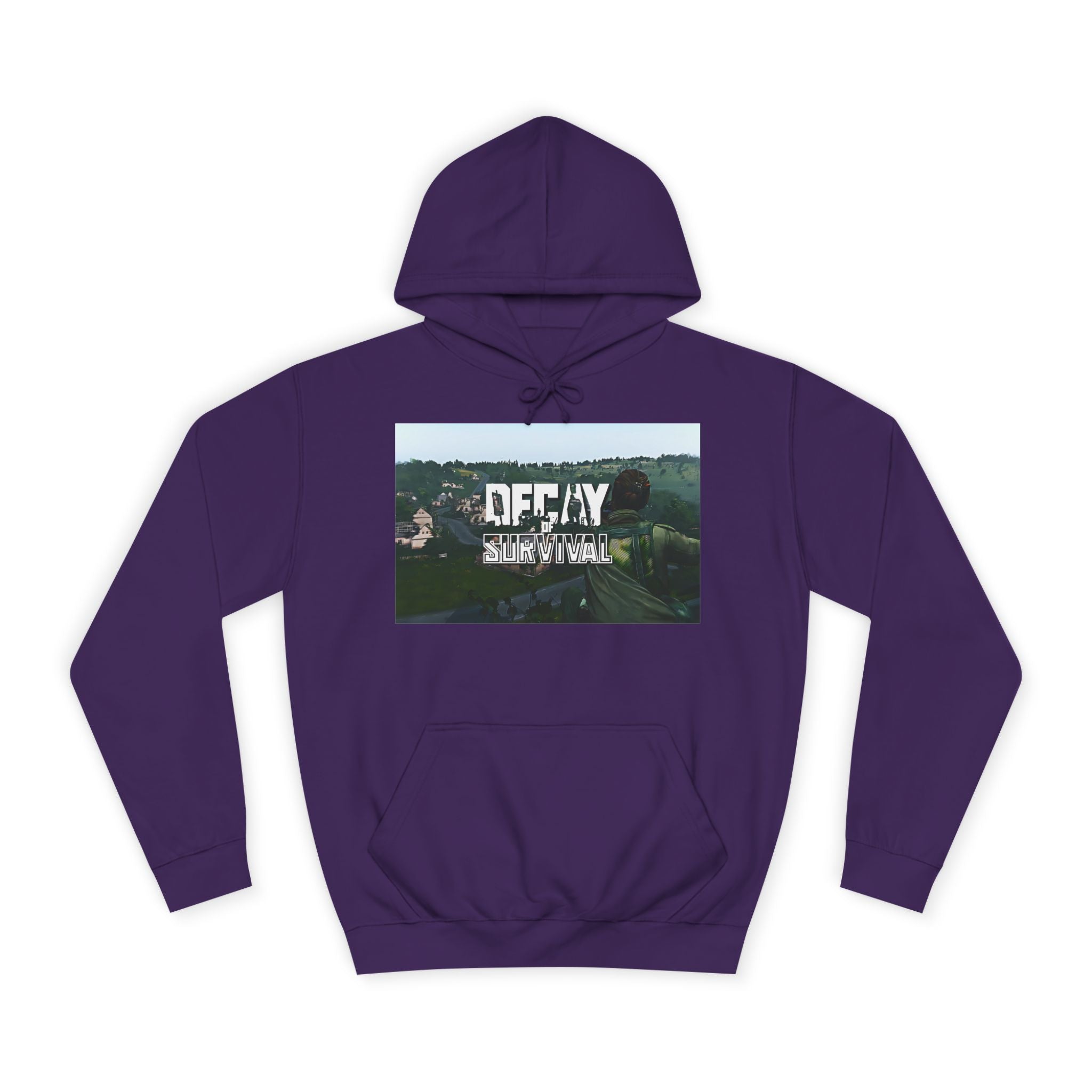 Decay Of Survival Hoodie — Vintage Campus Landscape Graphic