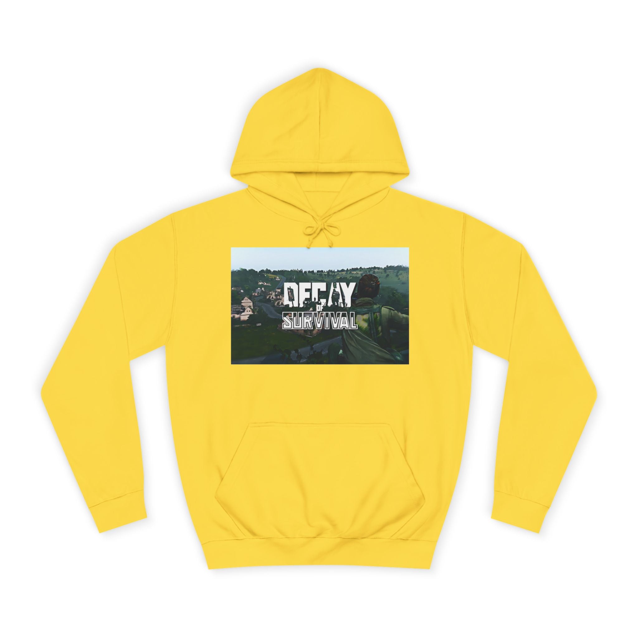 Decay Of Survival Hoodie — Vintage Campus Landscape Graphic
