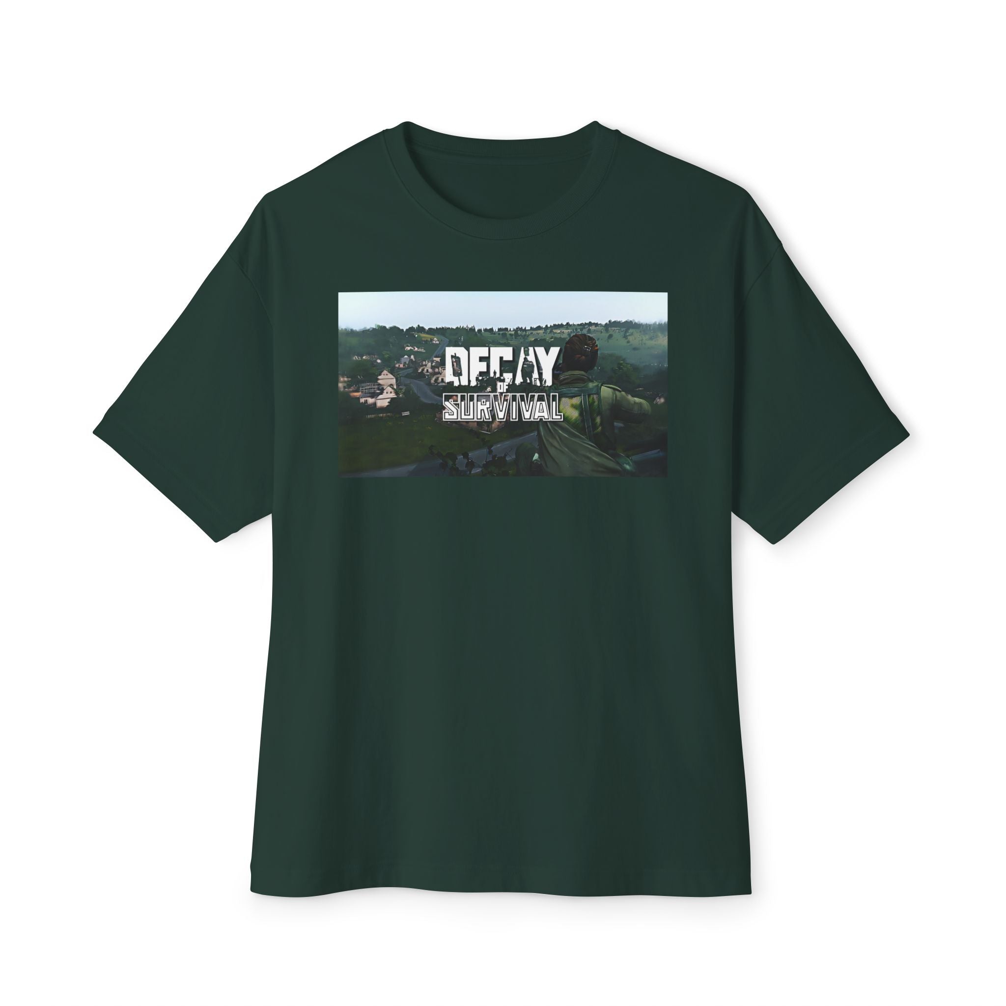 Boxy Tee — 'Decay Survival' Graphic Oversized T‑Shirt