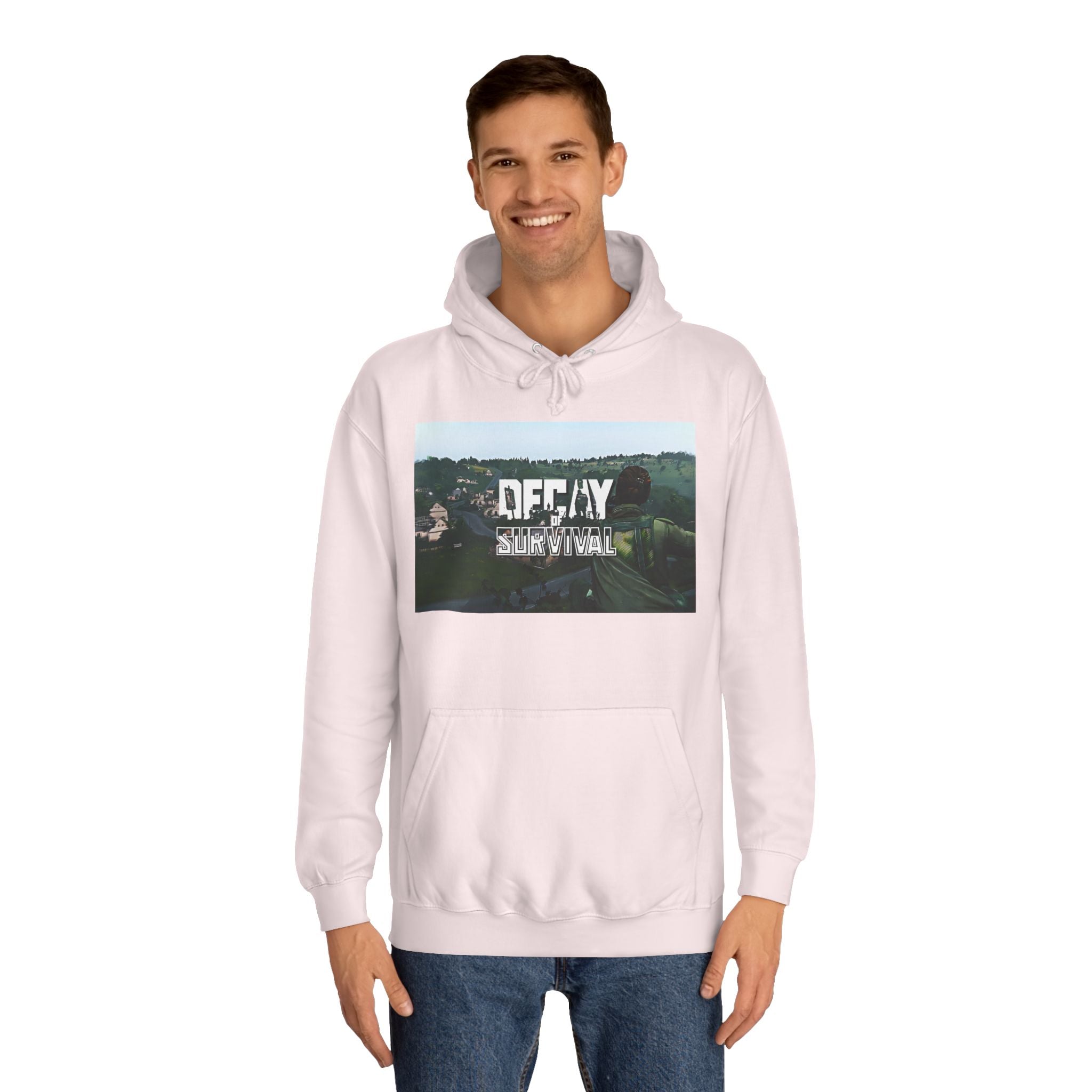 Decay Of Survival Hoodie — Vintage Campus Landscape Graphic