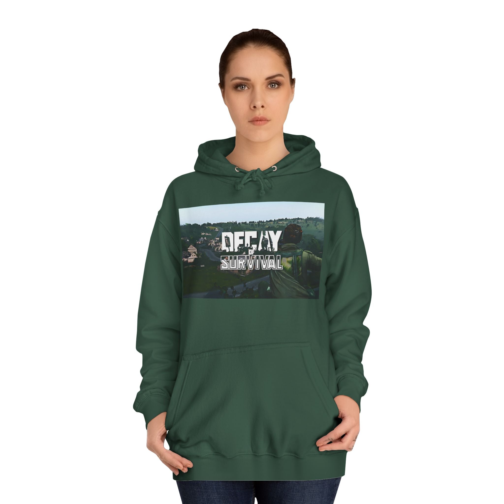 Decay Of Survival Hoodie — Vintage Campus Landscape Graphic