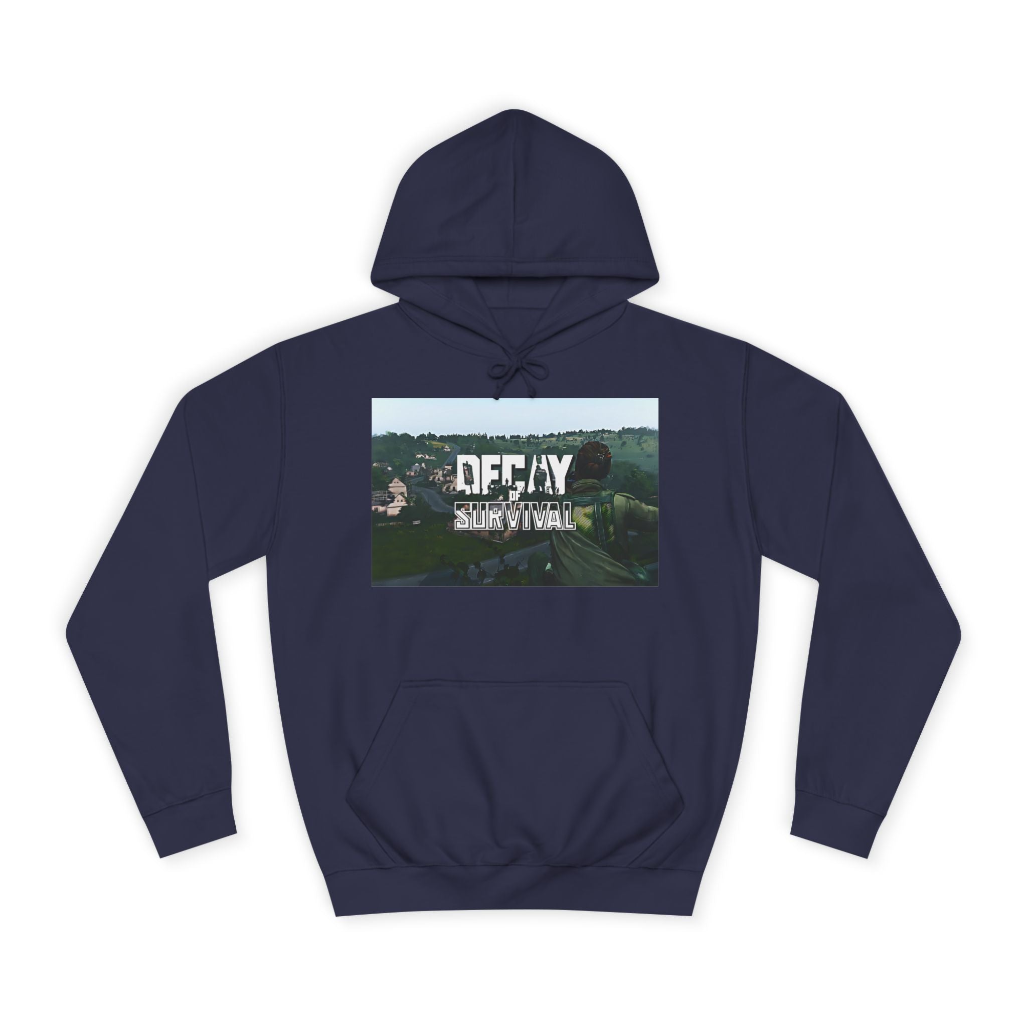 Decay Of Survival Hoodie — Vintage Campus Landscape Graphic