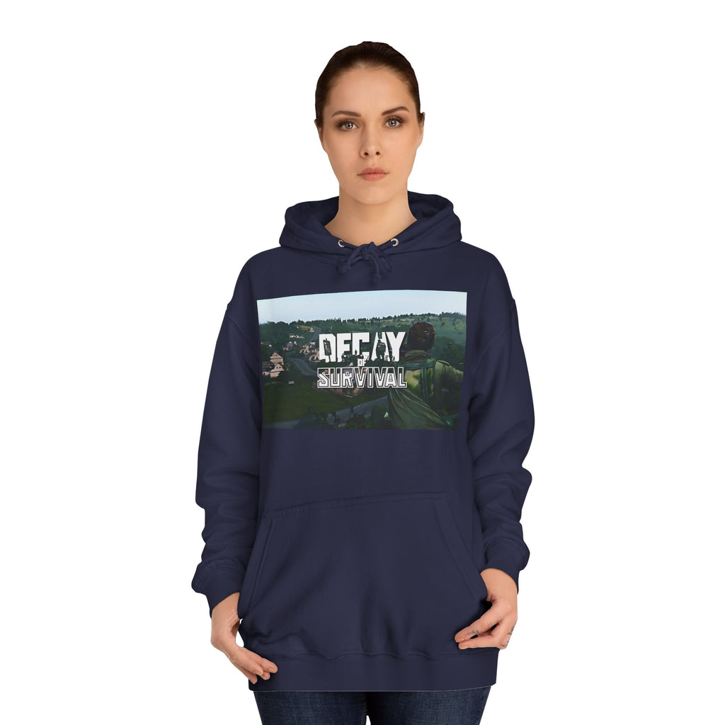 Decay Of Survival Hoodie — Vintage Campus Landscape Graphic