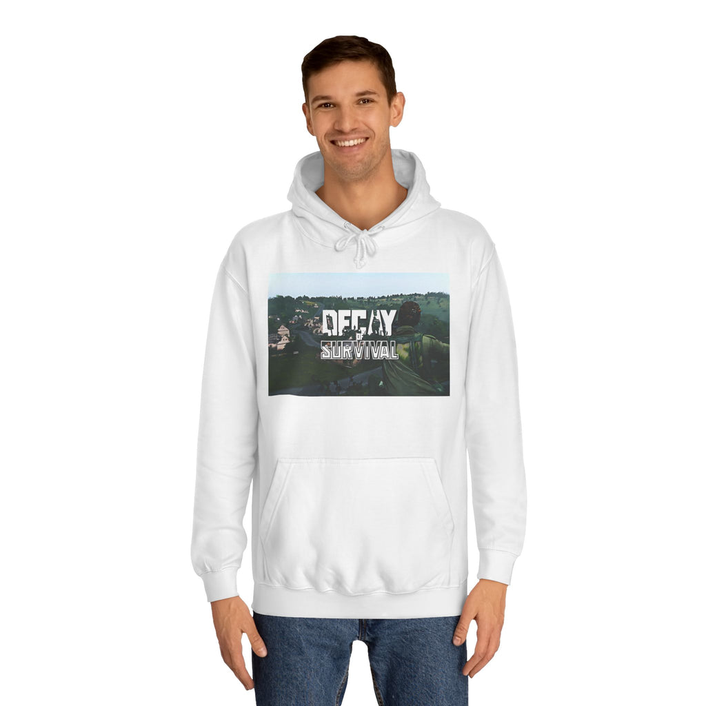 Decay Of Survival Hoodie — Vintage Campus Landscape Graphic