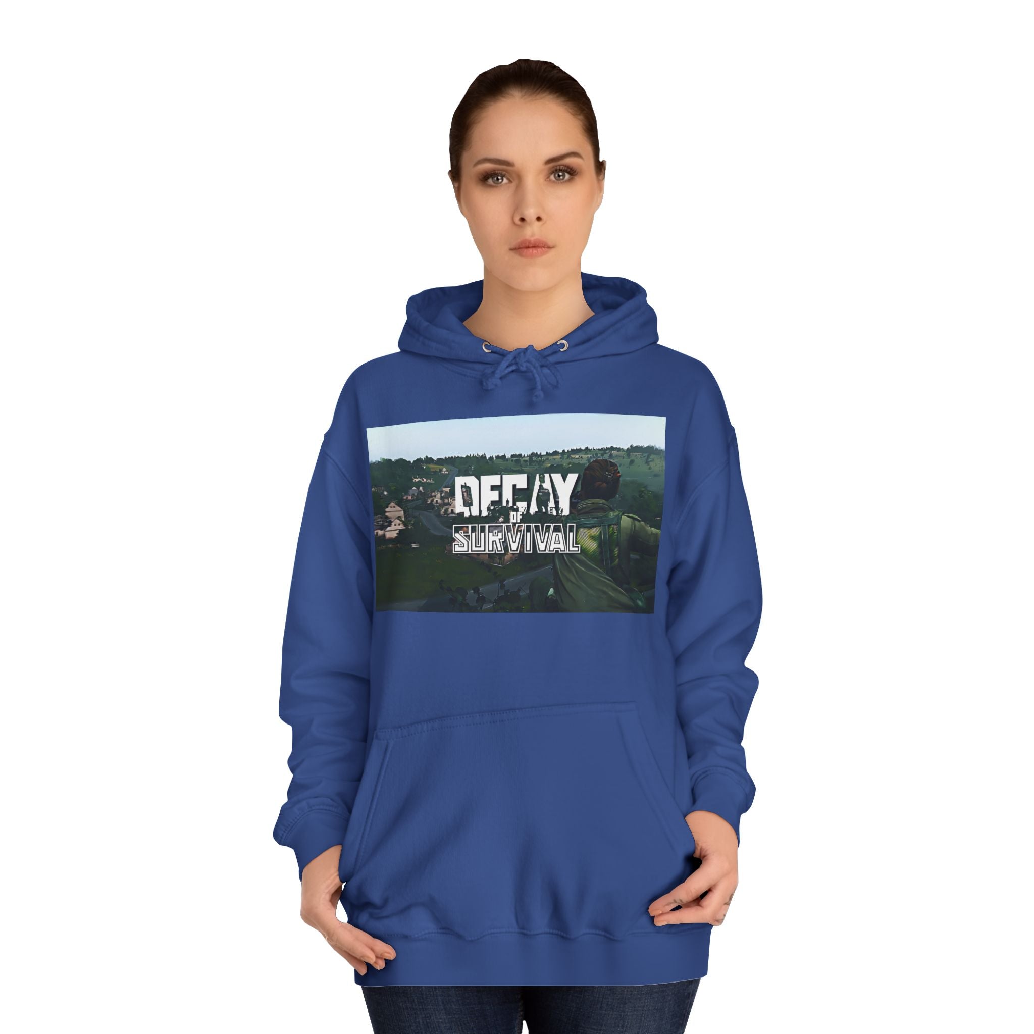 Decay Of Survival Hoodie — Vintage Campus Landscape Graphic