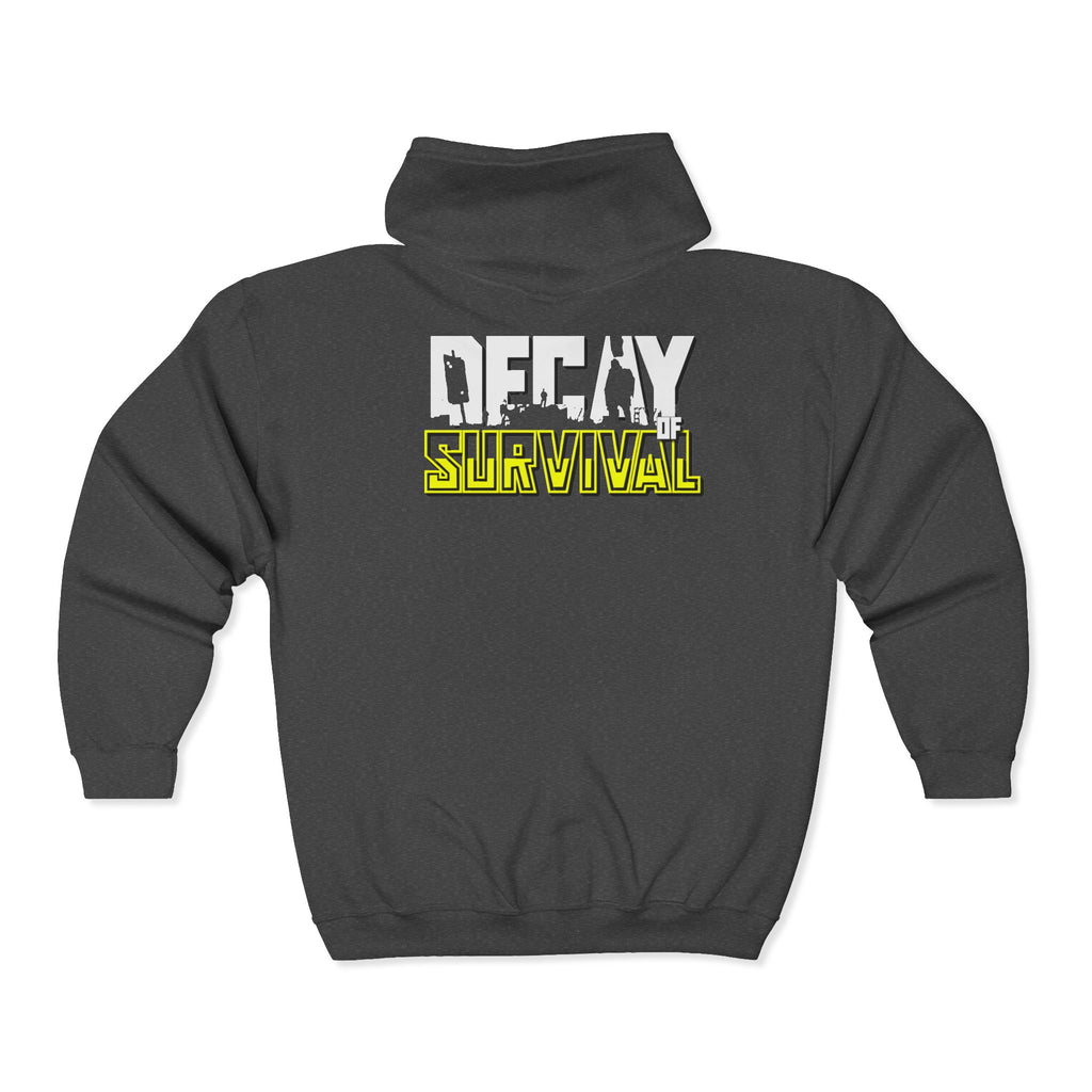 Decay Of Survival - Yellow Zip Up Hoodie — ABN Faction Logo Streetwear