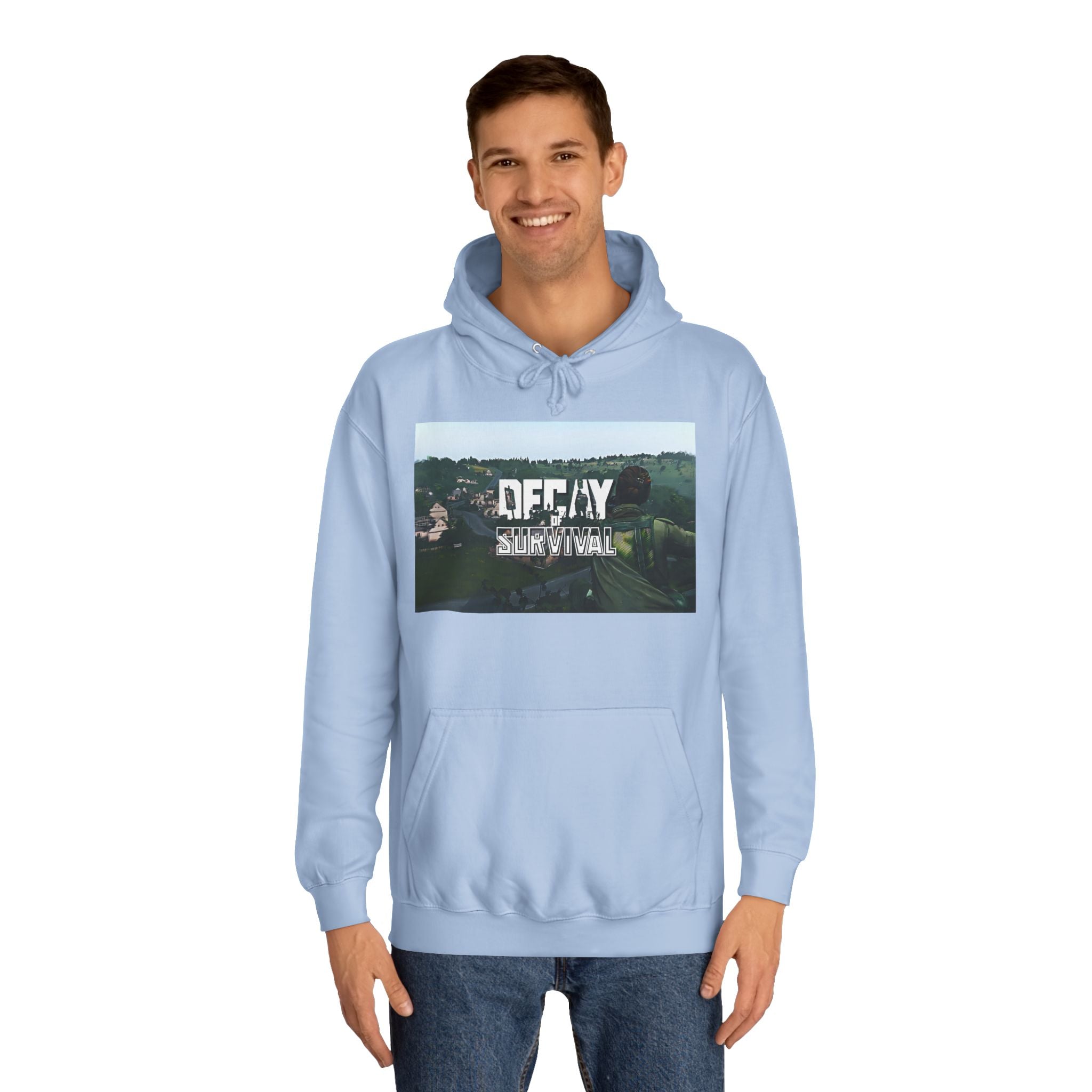 Decay Of Survival Hoodie — Vintage Campus Landscape Graphic