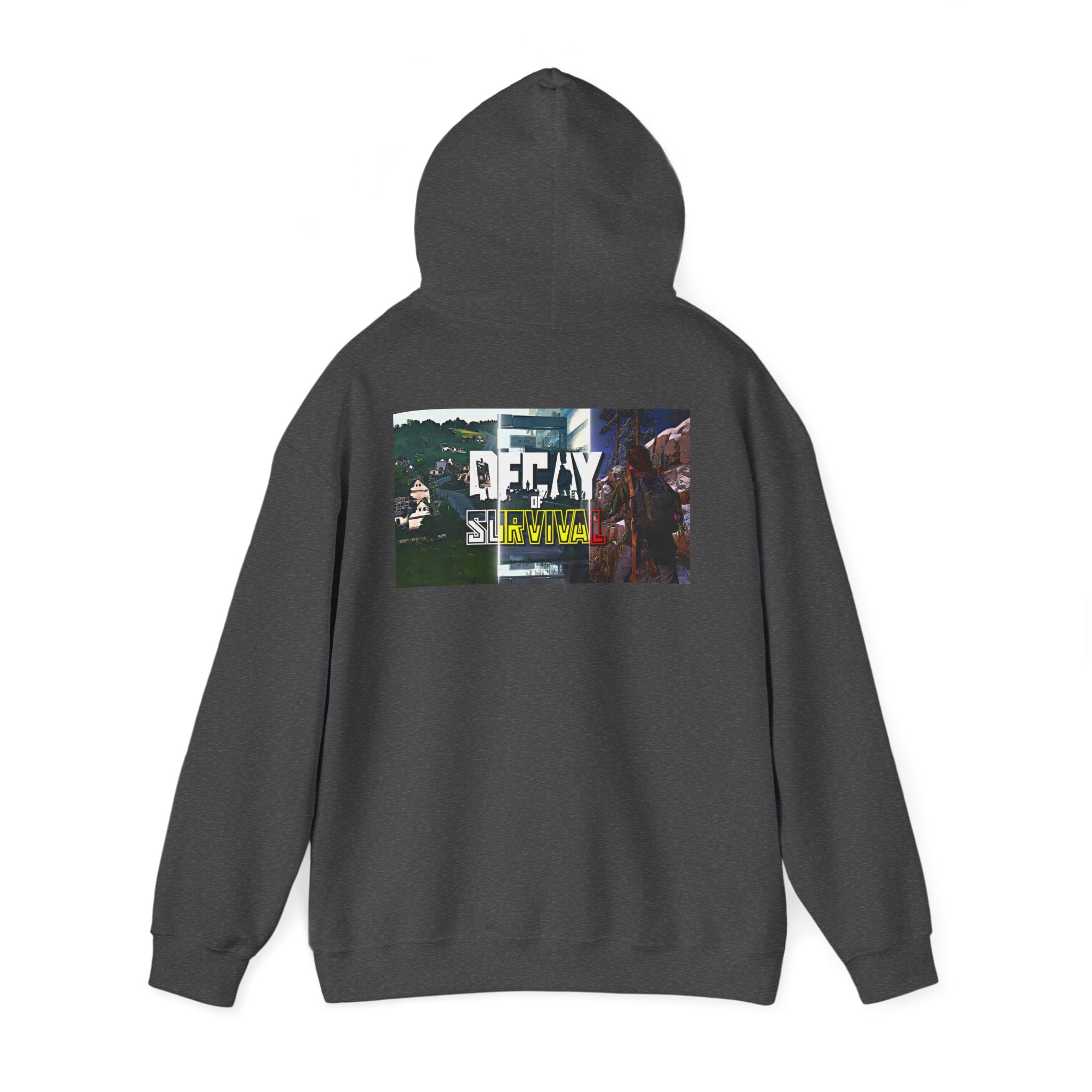 Survivor Graphic Hoodie — 'Decay' Urban Photo-Print Back Crewneck