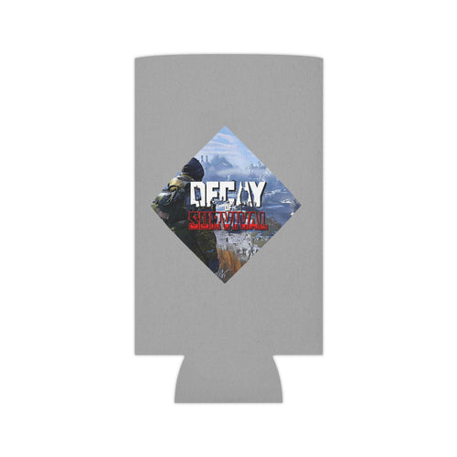 Decay Of Survival Can Cooler - Post-Apocalyptic Gamer Beverage Koozie