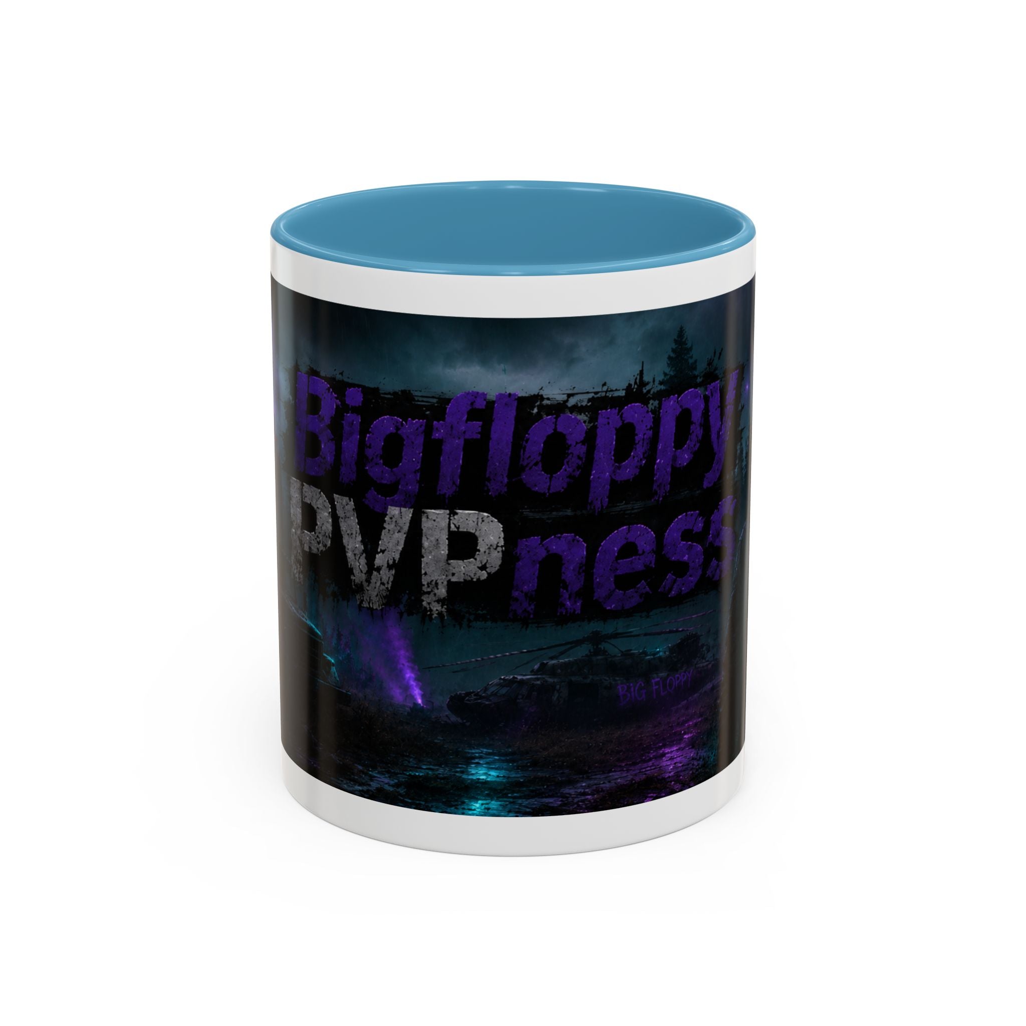 Gamer Nightscape Accent Coffee Mug – 'Bigfloppy PVP ness' Dark Fantasy Design (11/15oz)