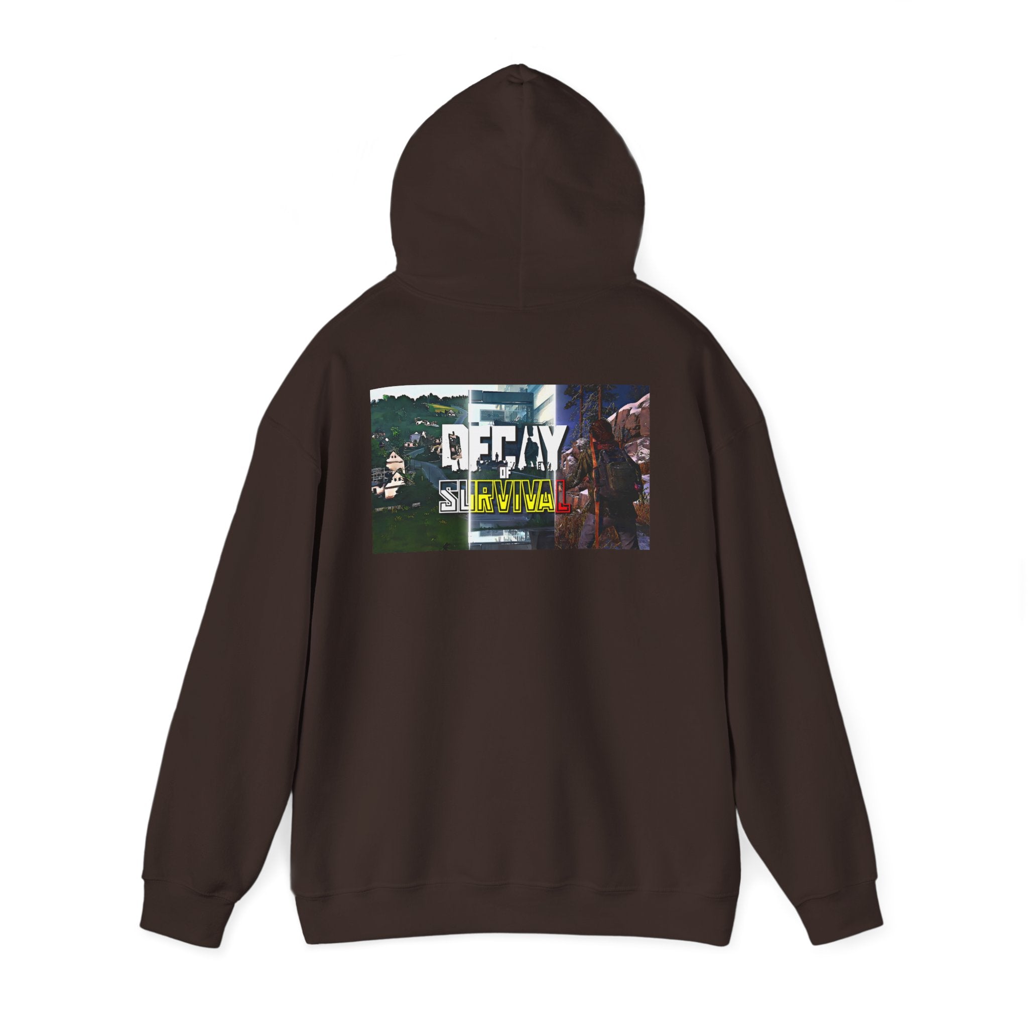 Survivor Graphic Hoodie — 'Decay' Urban Photo-Print Back Crewneck