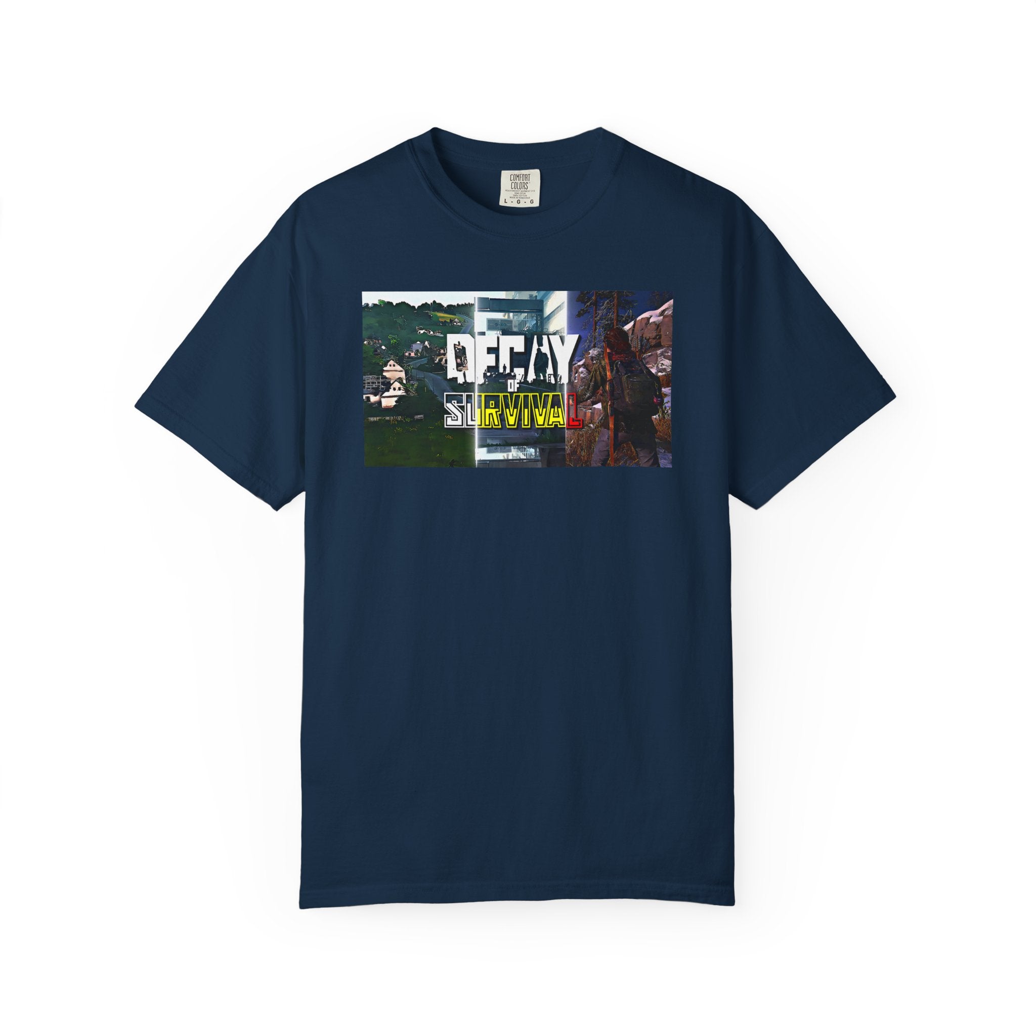 Decay Of Survival Faction Tee — 'Decay of Survival' Logo Front & 'FullMetalMafia' Graphic Logo Back