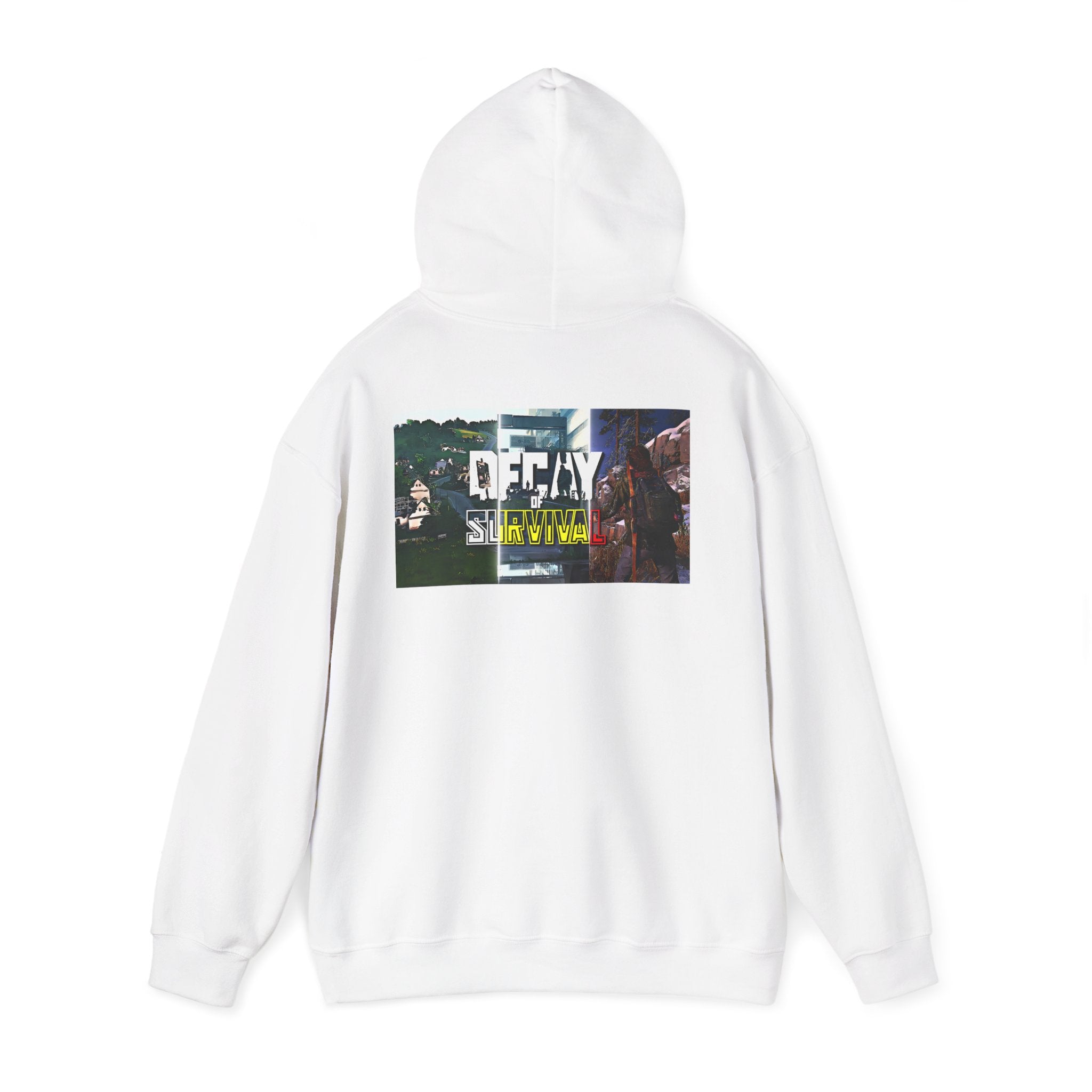 Survivor Graphic Hoodie — 'Decay' Urban Photo-Print Back Crewneck