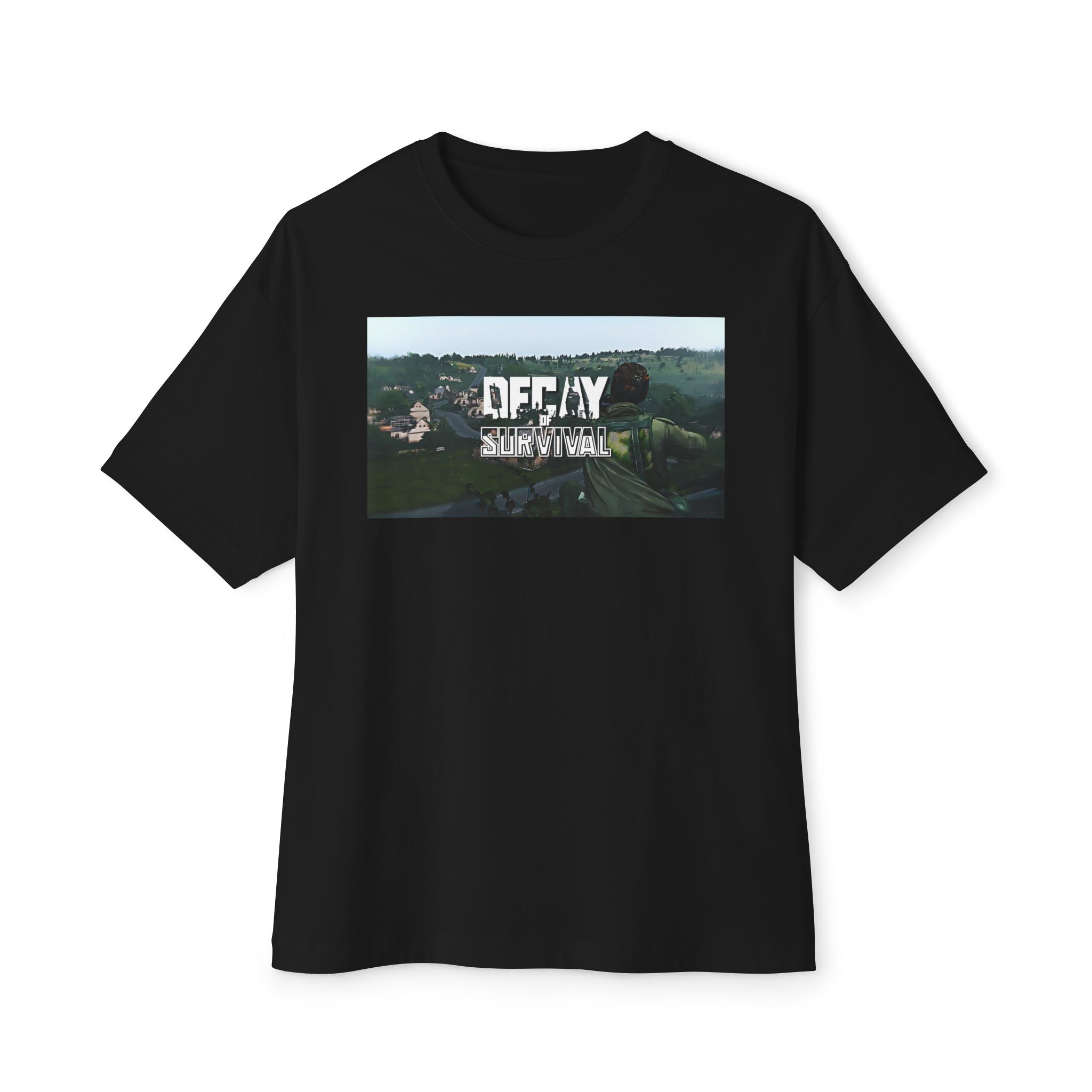 Boxy Tee — 'Decay Survival' Graphic Oversized T‑Shirt