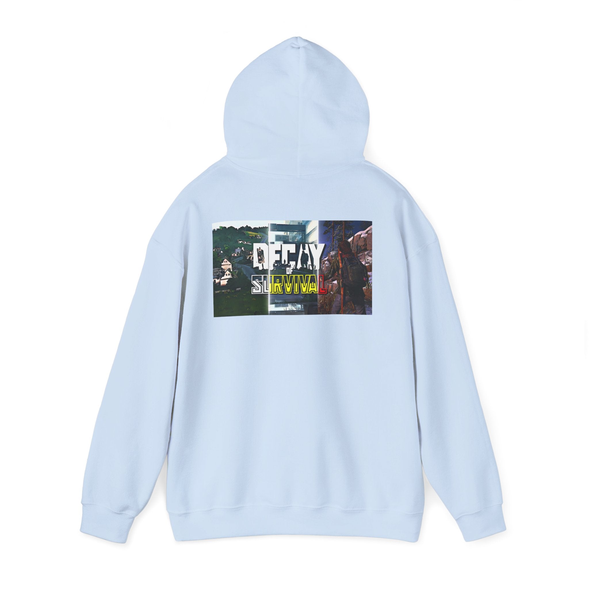 Survivor Graphic Hoodie — 'Decay' Urban Photo-Print Back Crewneck
