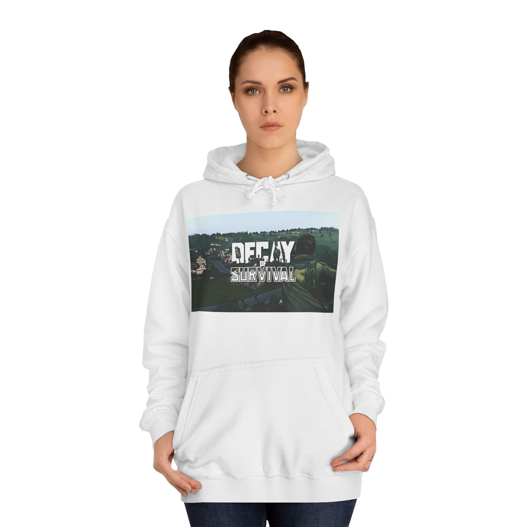 Decay Of Survival Hoodie — Vintage Campus Landscape Graphic