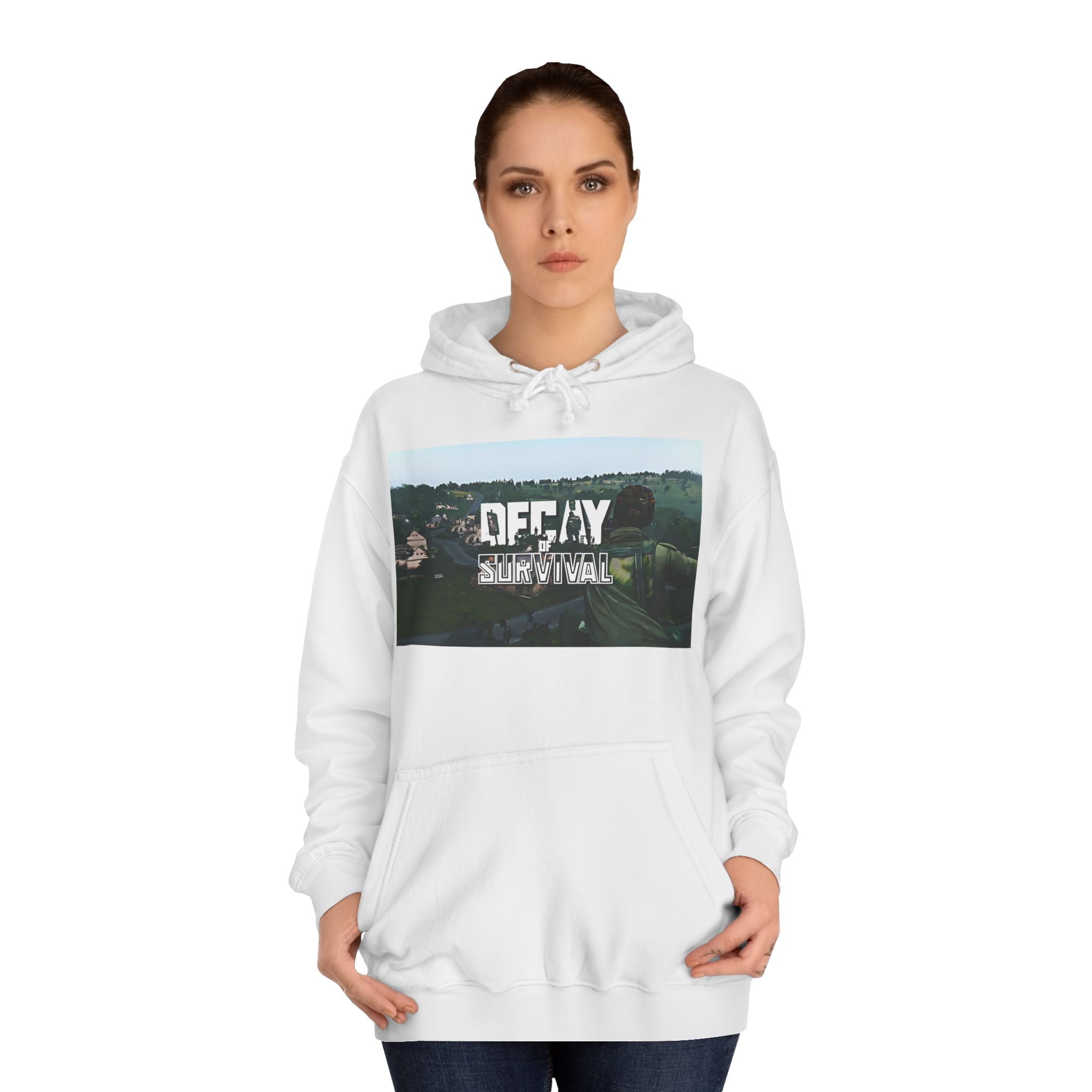 Decay Of Survival Hoodie — Vintage Campus Landscape Graphic