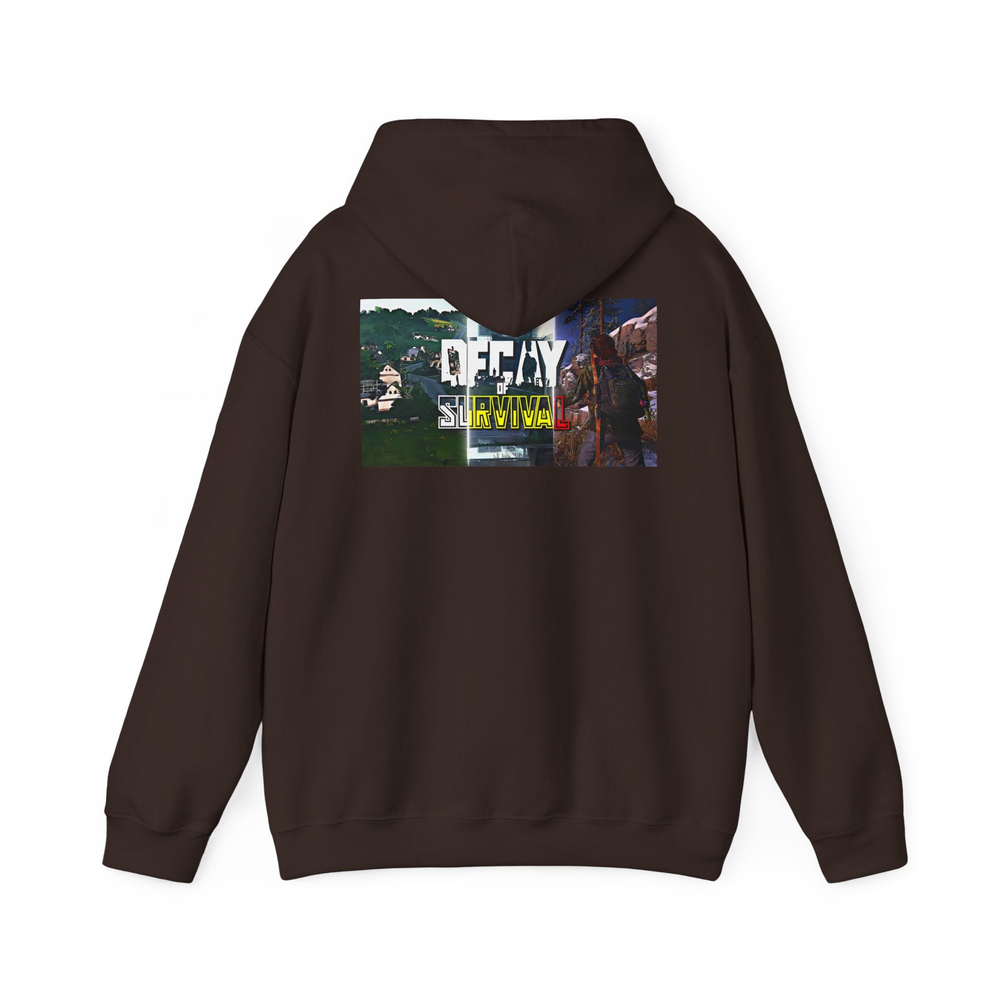 Survivor Graphic Hoodie — 'Decay' Urban Photo-Print Back Crewneck