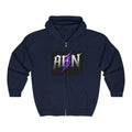 Decay Of Survival - White Zip Up Hoodie — ABN Faction Logo Streetwear