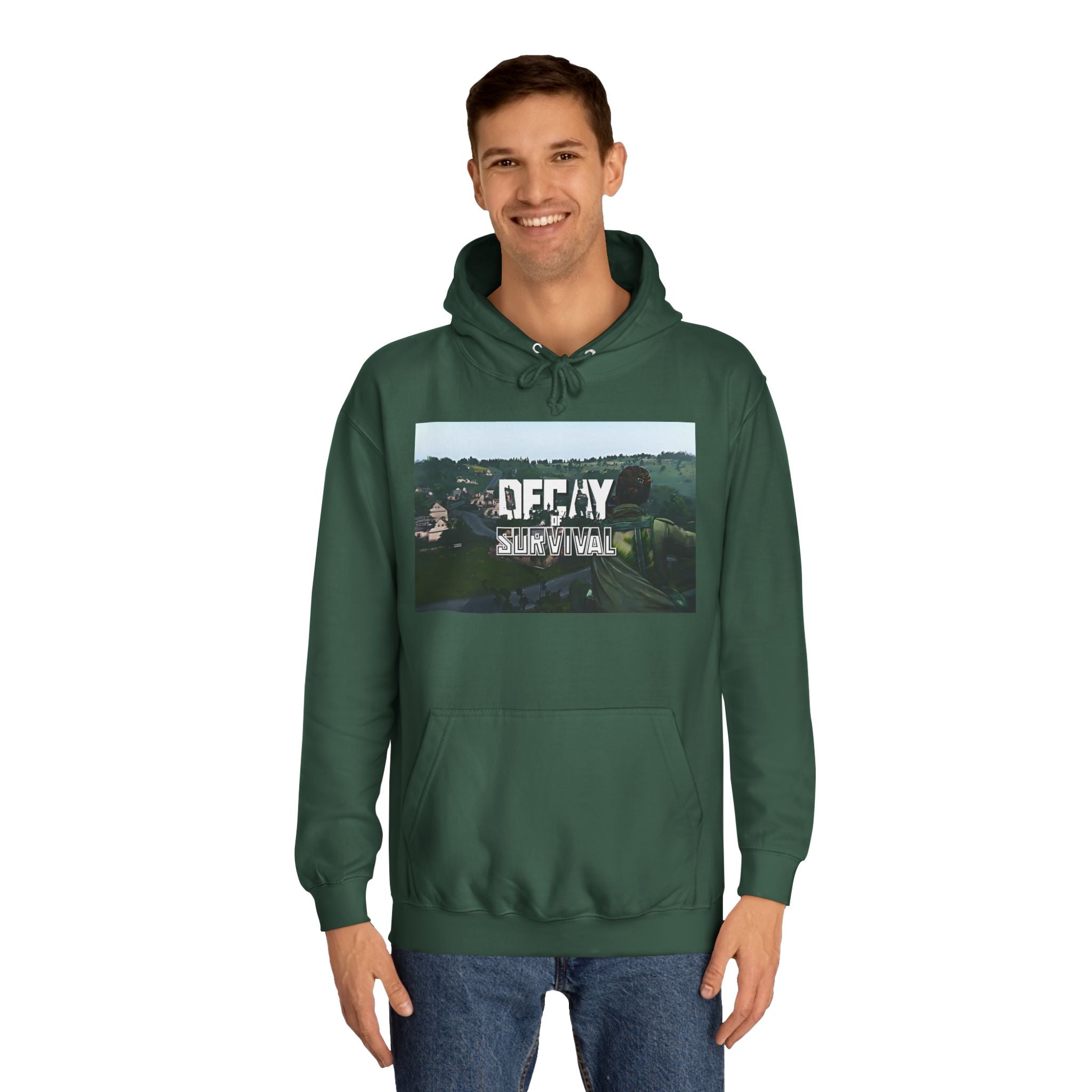 Decay Of Survival Hoodie — Vintage Campus Landscape Graphic