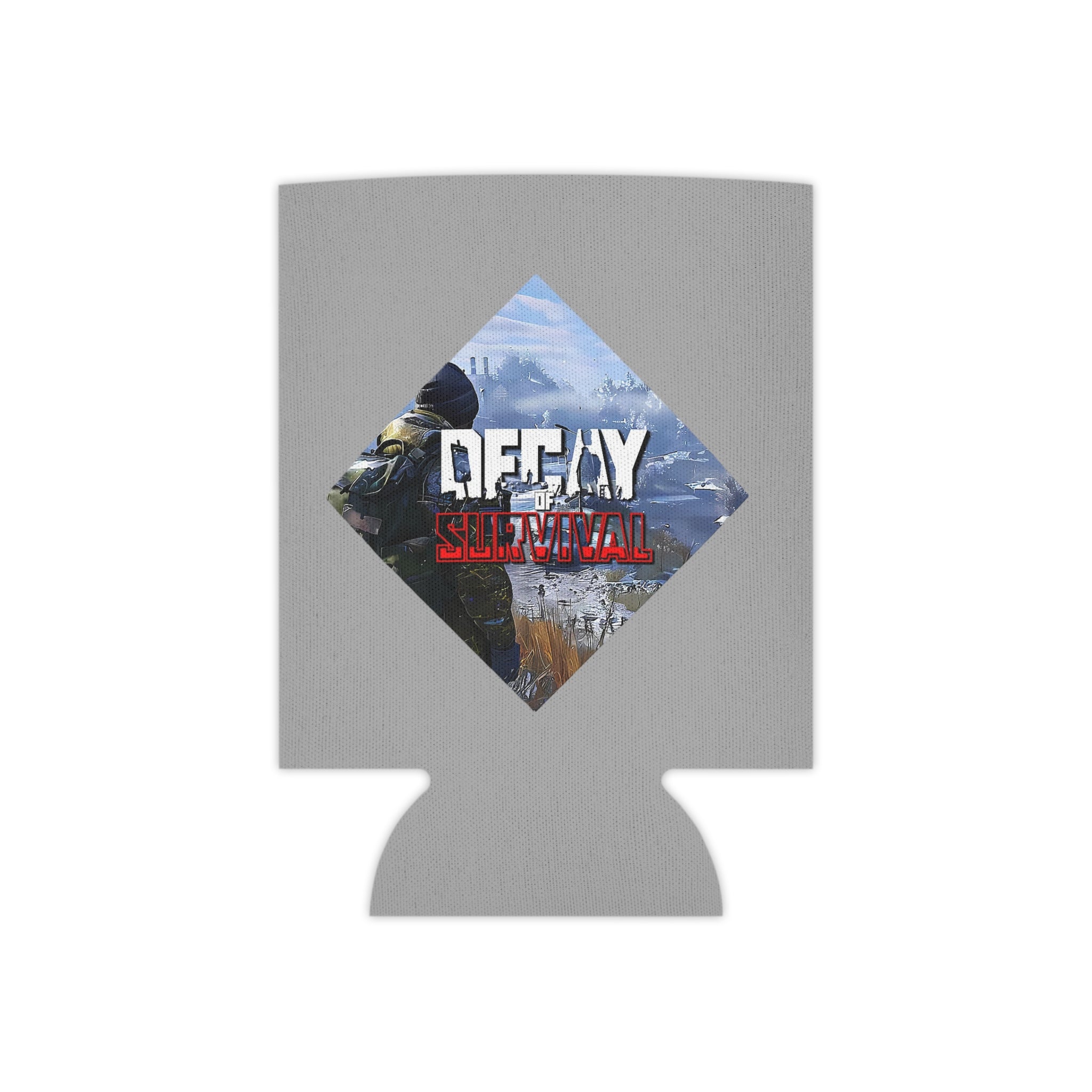 Decay Of Survival Can Cooler - Post-Apocalyptic Gamer Beverage Koozie