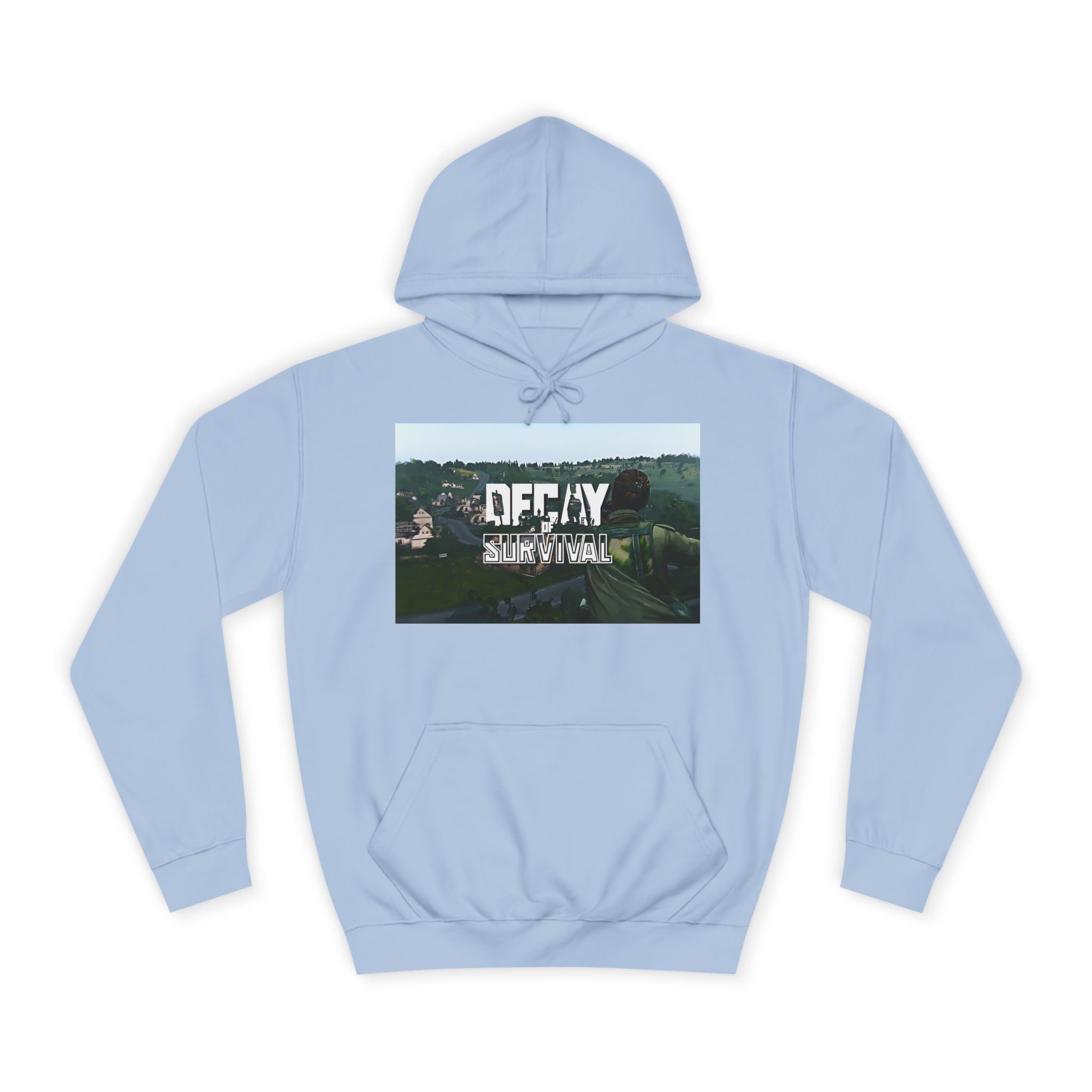Decay Of Survival Hoodie — Vintage Campus Landscape Graphic
