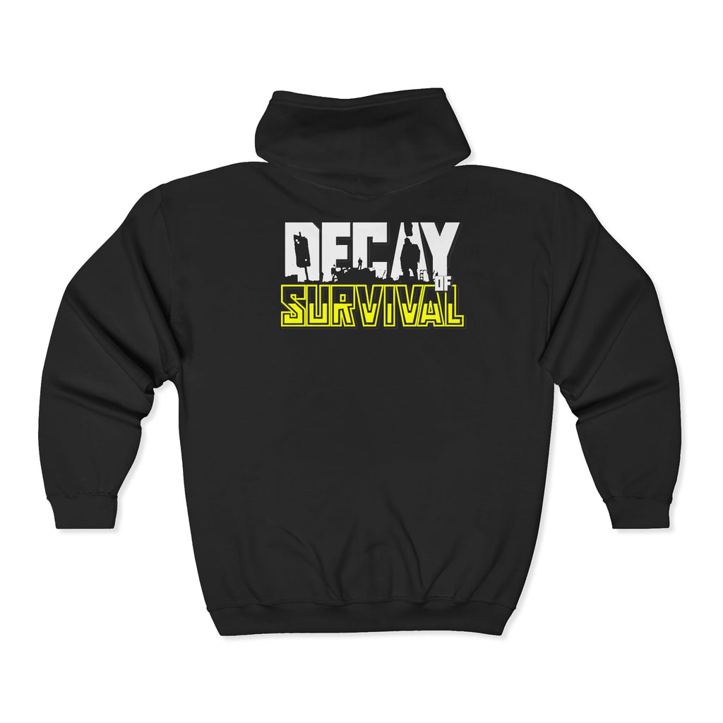 Decay Of Survival - Yellow Zip Up Hoodie — ABN Faction Logo Streetwear