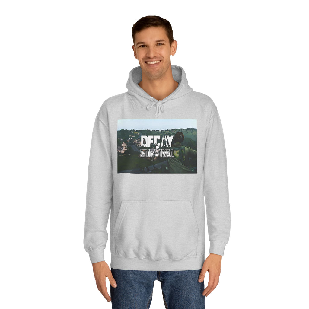 Decay Of Survival Hoodie — Vintage Campus Landscape Graphic