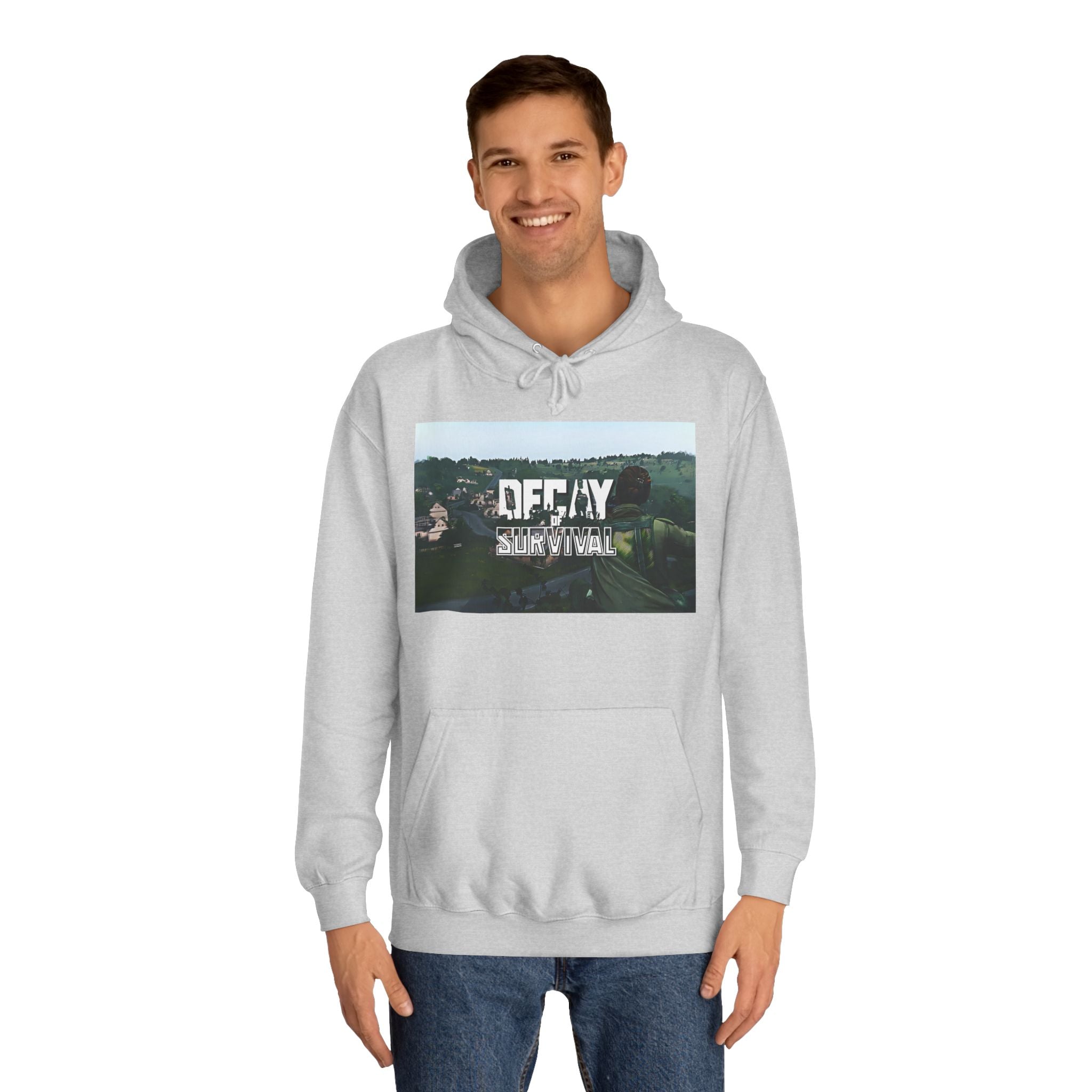 Decay Of Survival Hoodie — Vintage Campus Landscape Graphic