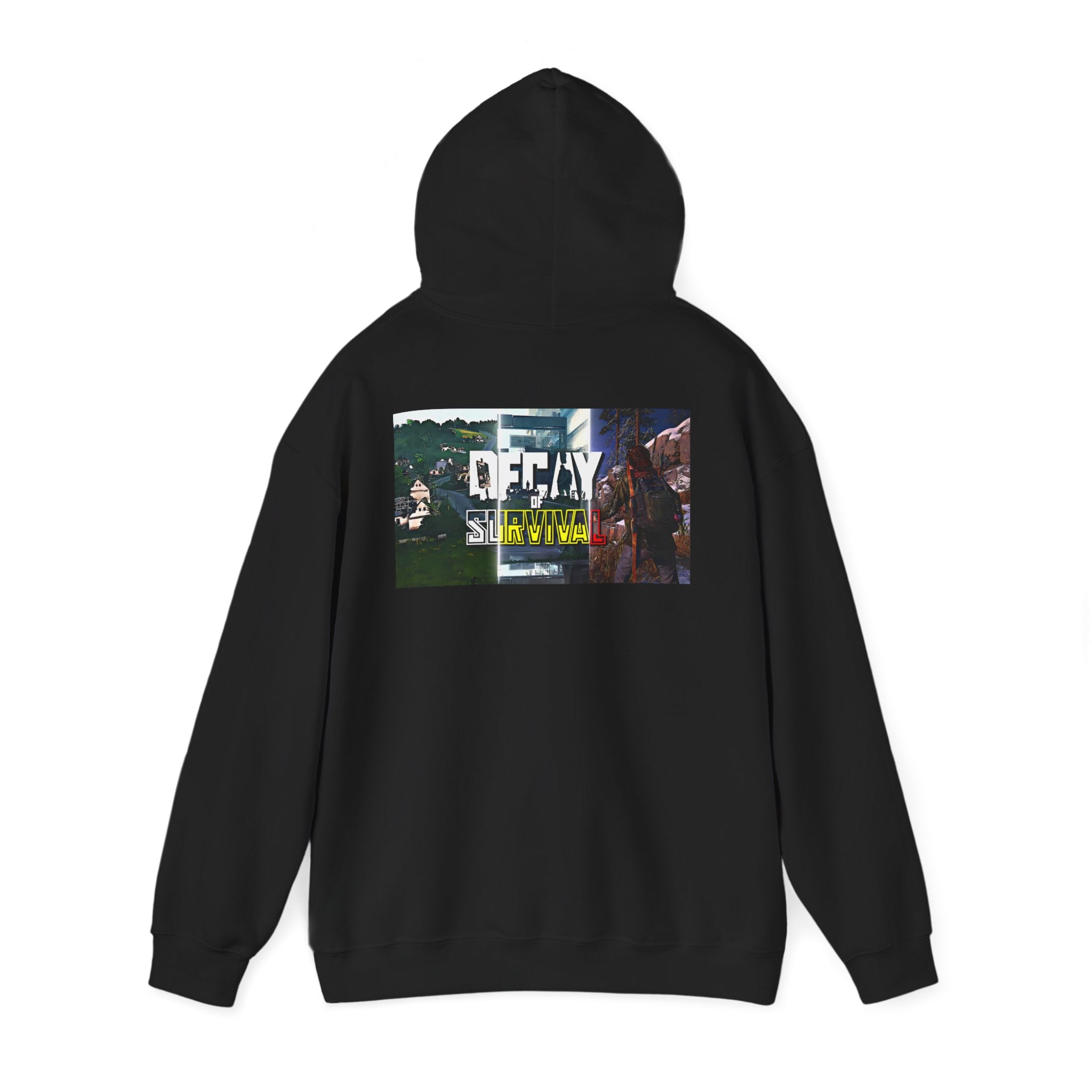 Survivor Graphic Hoodie — 'Decay' Urban Photo-Print Back Crewneck