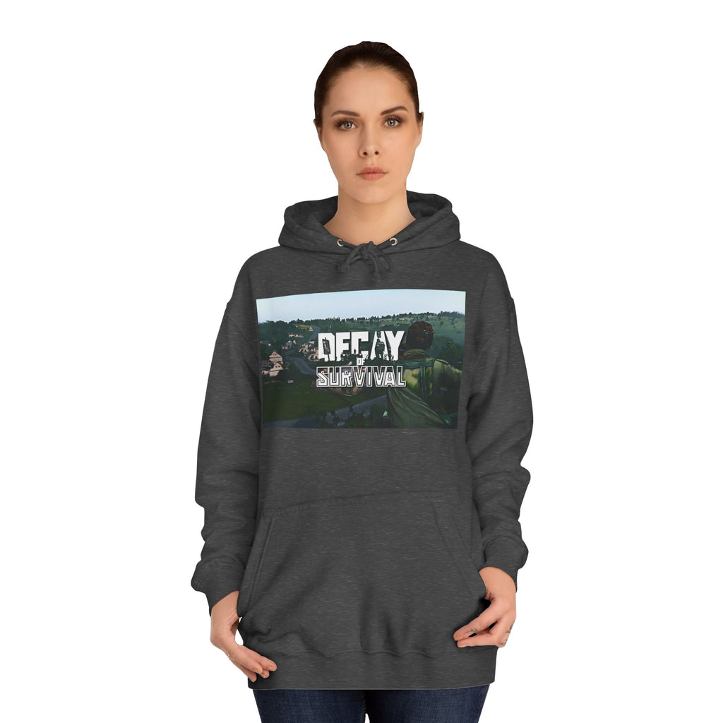Decay Of Survival Hoodie — Vintage Campus Landscape Graphic