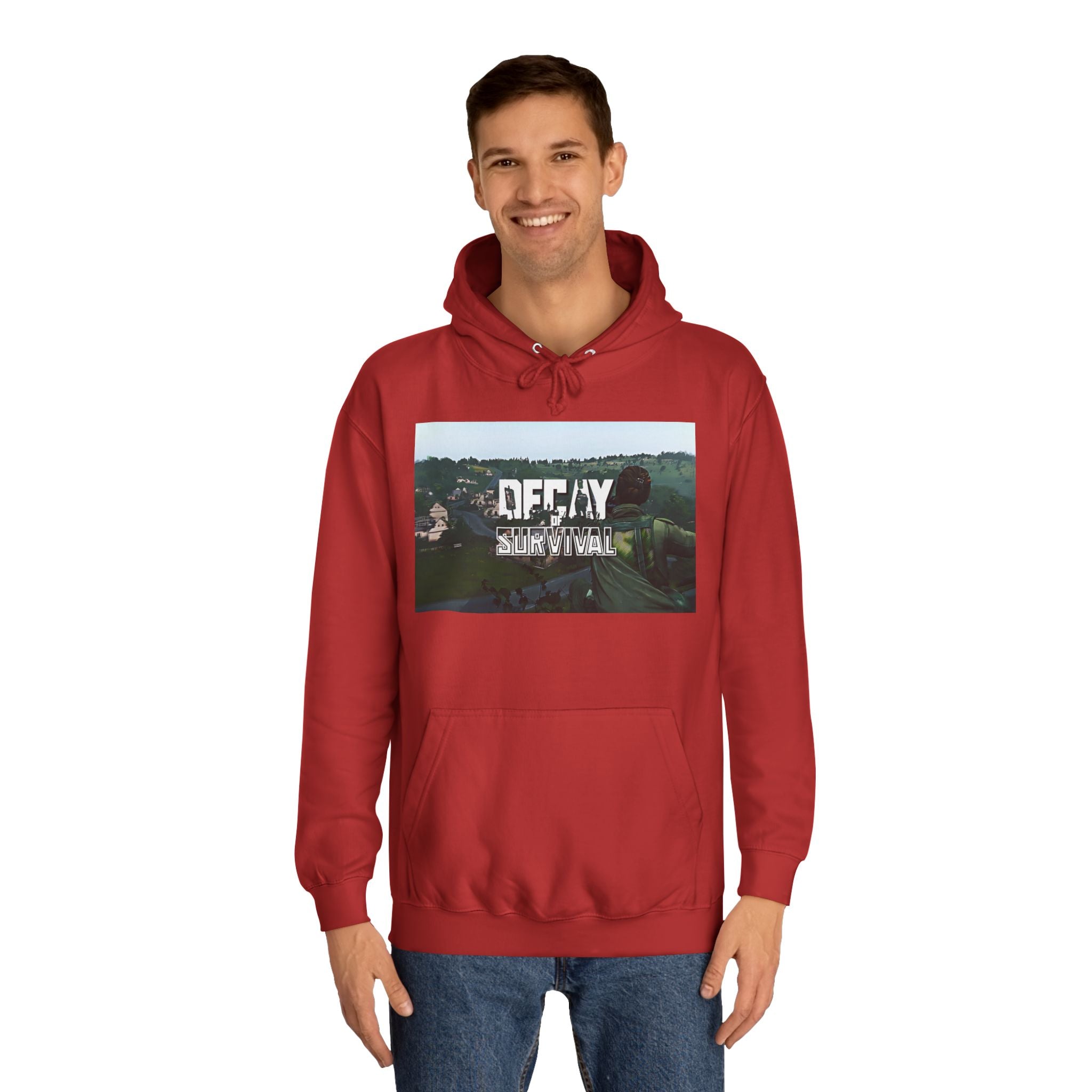 Decay Of Survival Hoodie — Vintage Campus Landscape Graphic