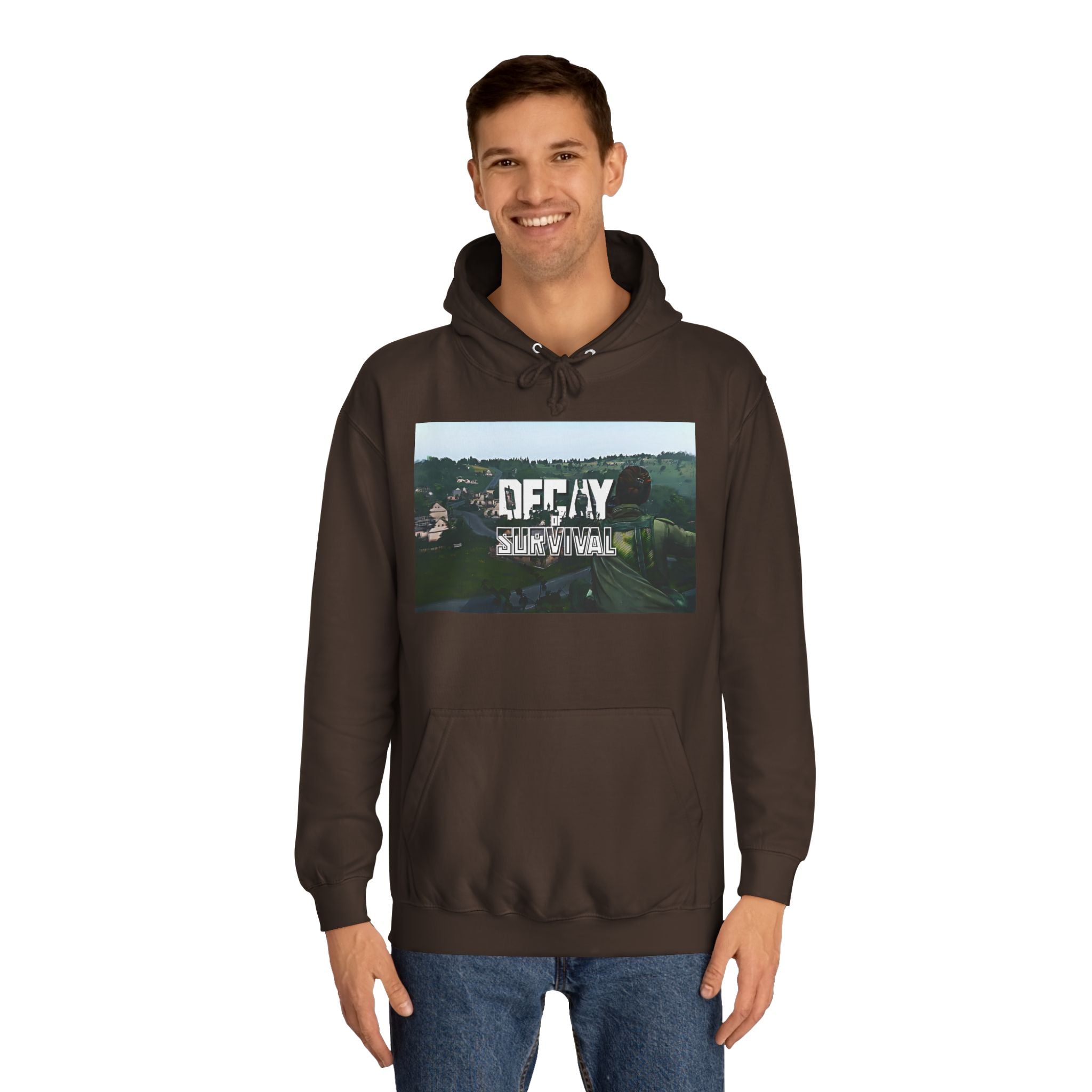 Decay Of Survival Hoodie — Vintage Campus Landscape Graphic