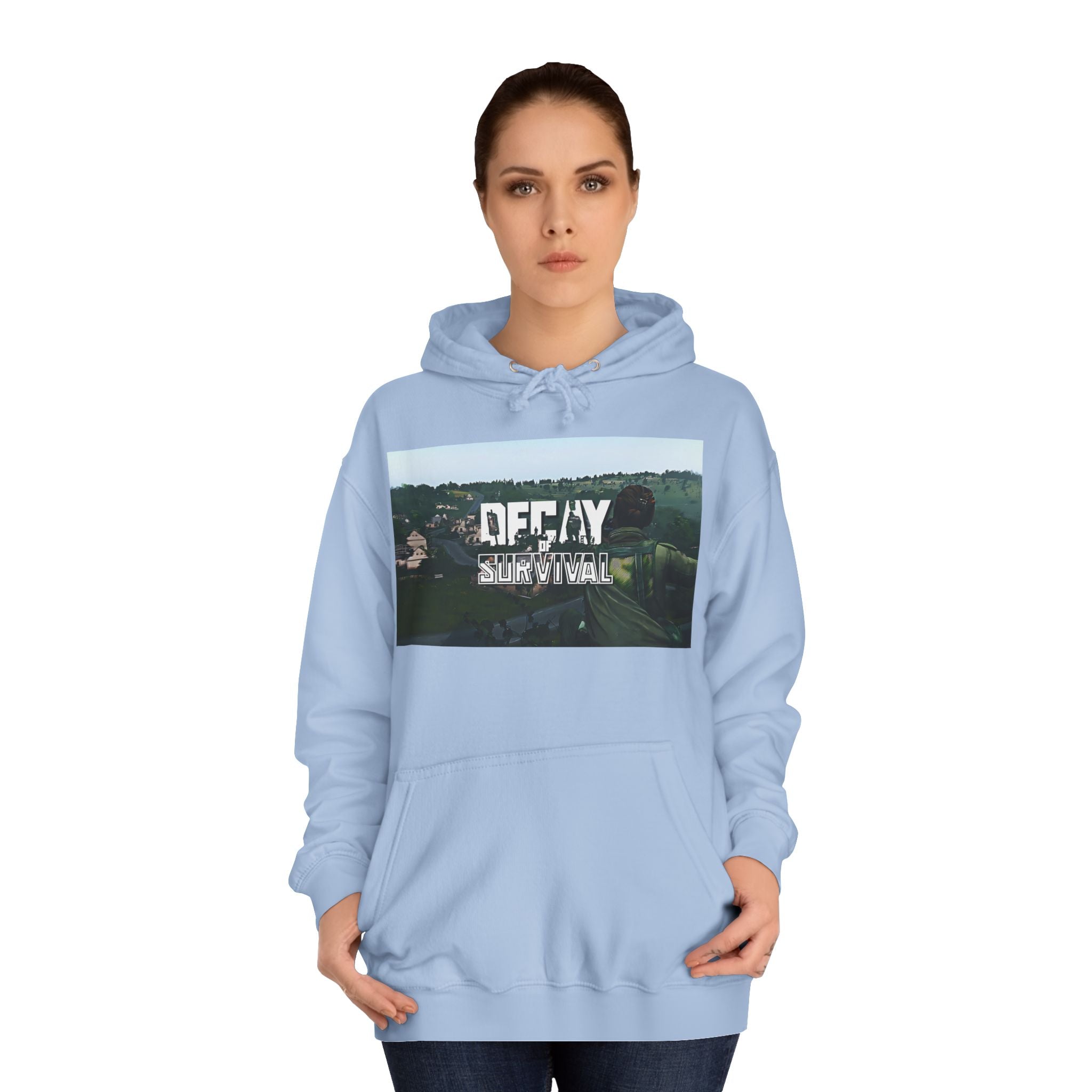 Decay Of Survival Hoodie — Vintage Campus Landscape Graphic