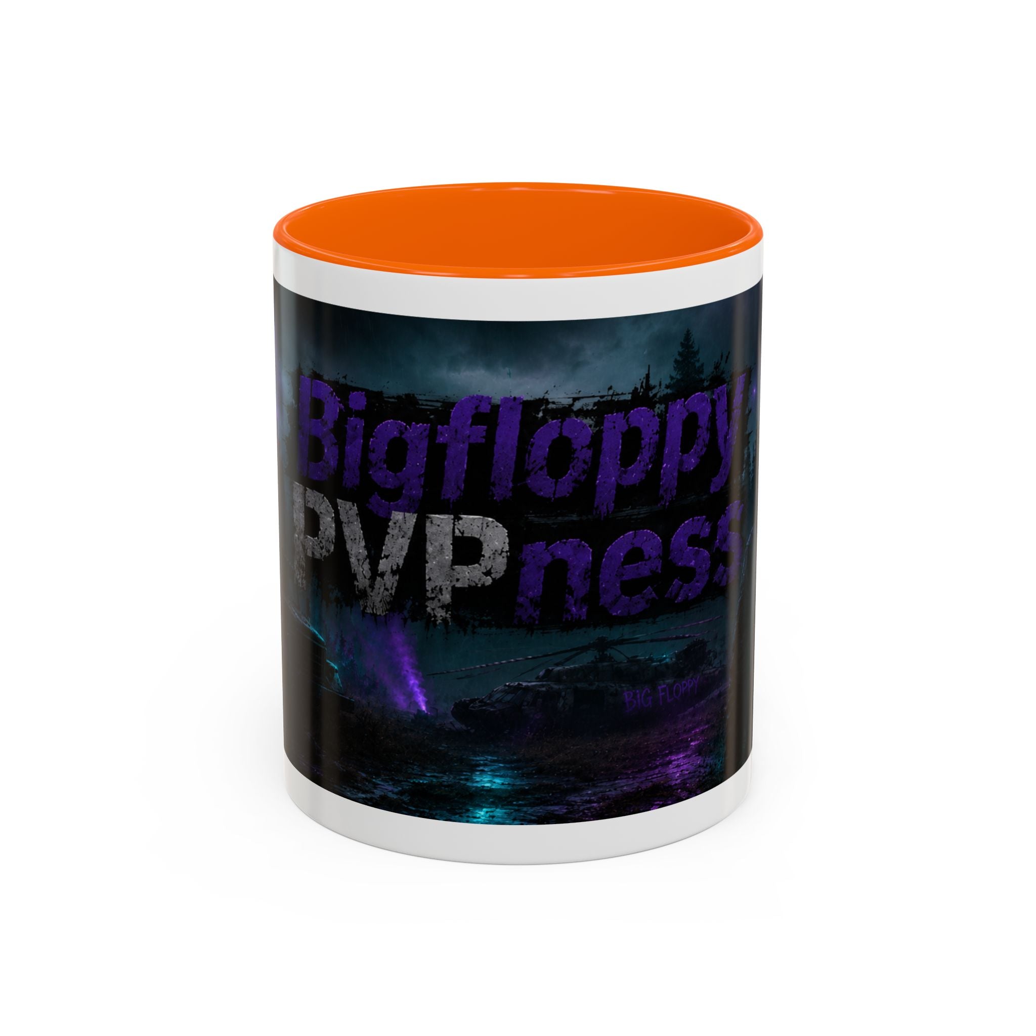 Gamer Nightscape Accent Coffee Mug – 'Bigfloppy PVP ness' Dark Fantasy Design (11/15oz)