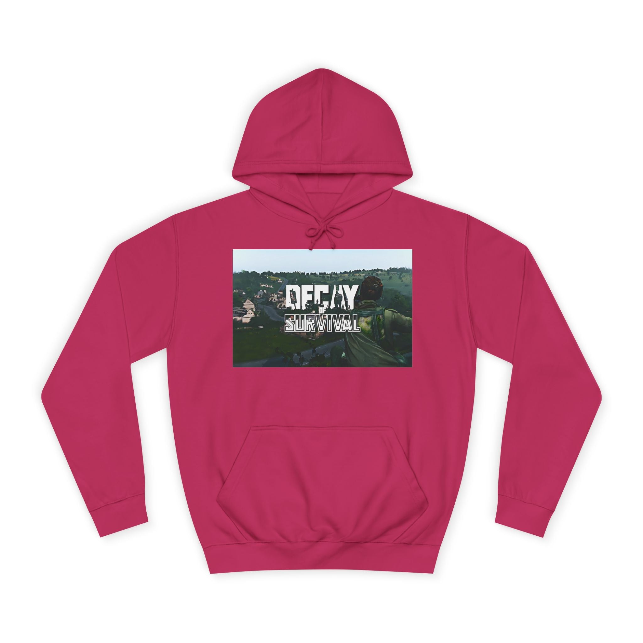 Decay Of Survival Hoodie — Vintage Campus Landscape Graphic