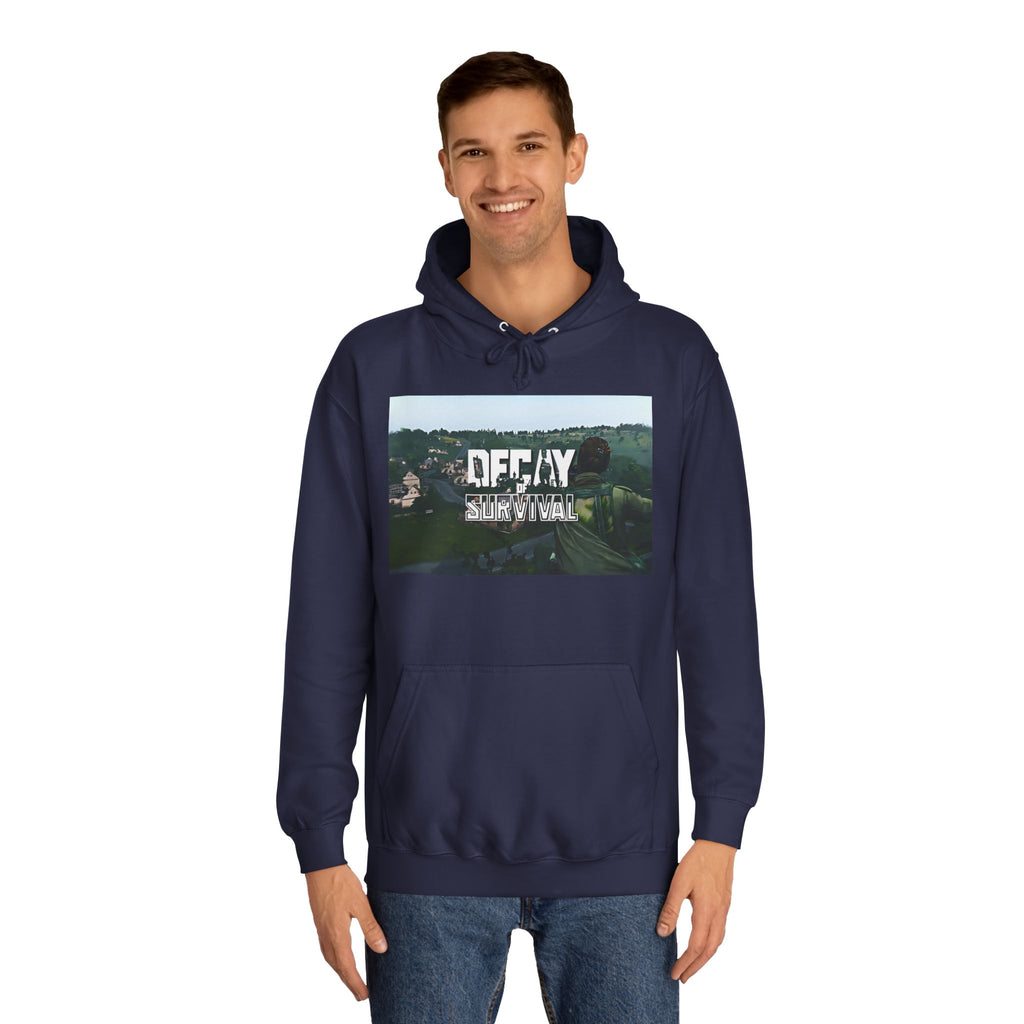 Decay Of Survival Hoodie — Vintage Campus Landscape Graphic
