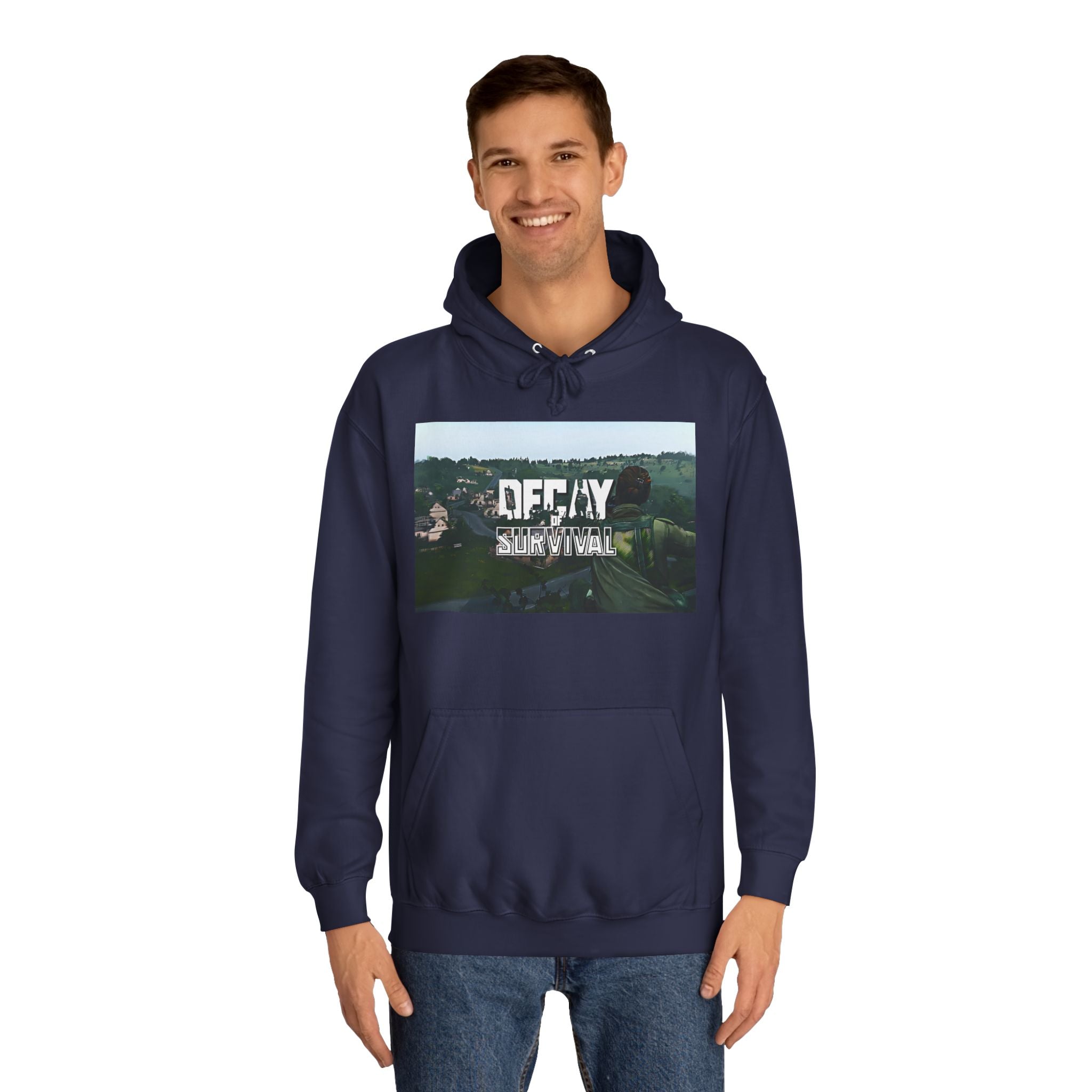 Decay Of Survival Hoodie — Vintage Campus Landscape Graphic