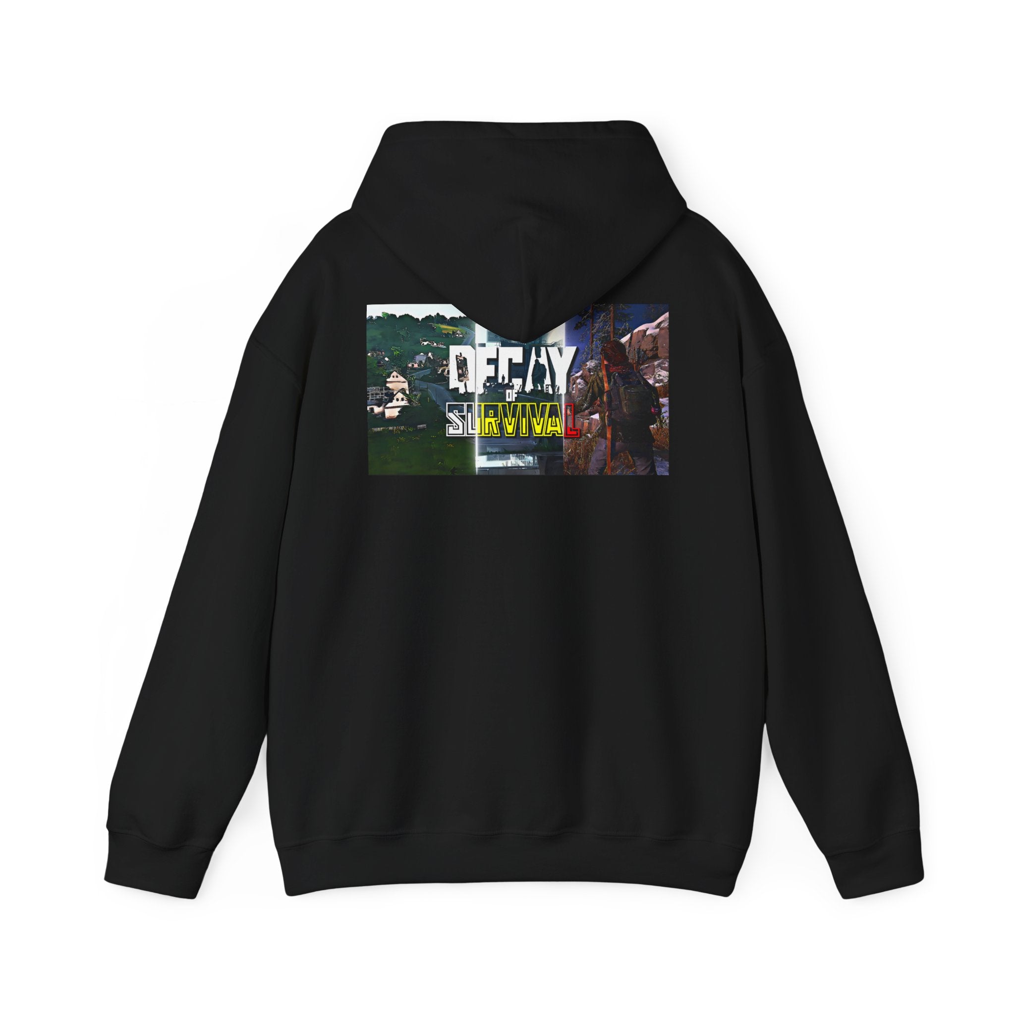 Survivor Graphic Hoodie — 'Decay' Urban Photo-Print Back Crewneck